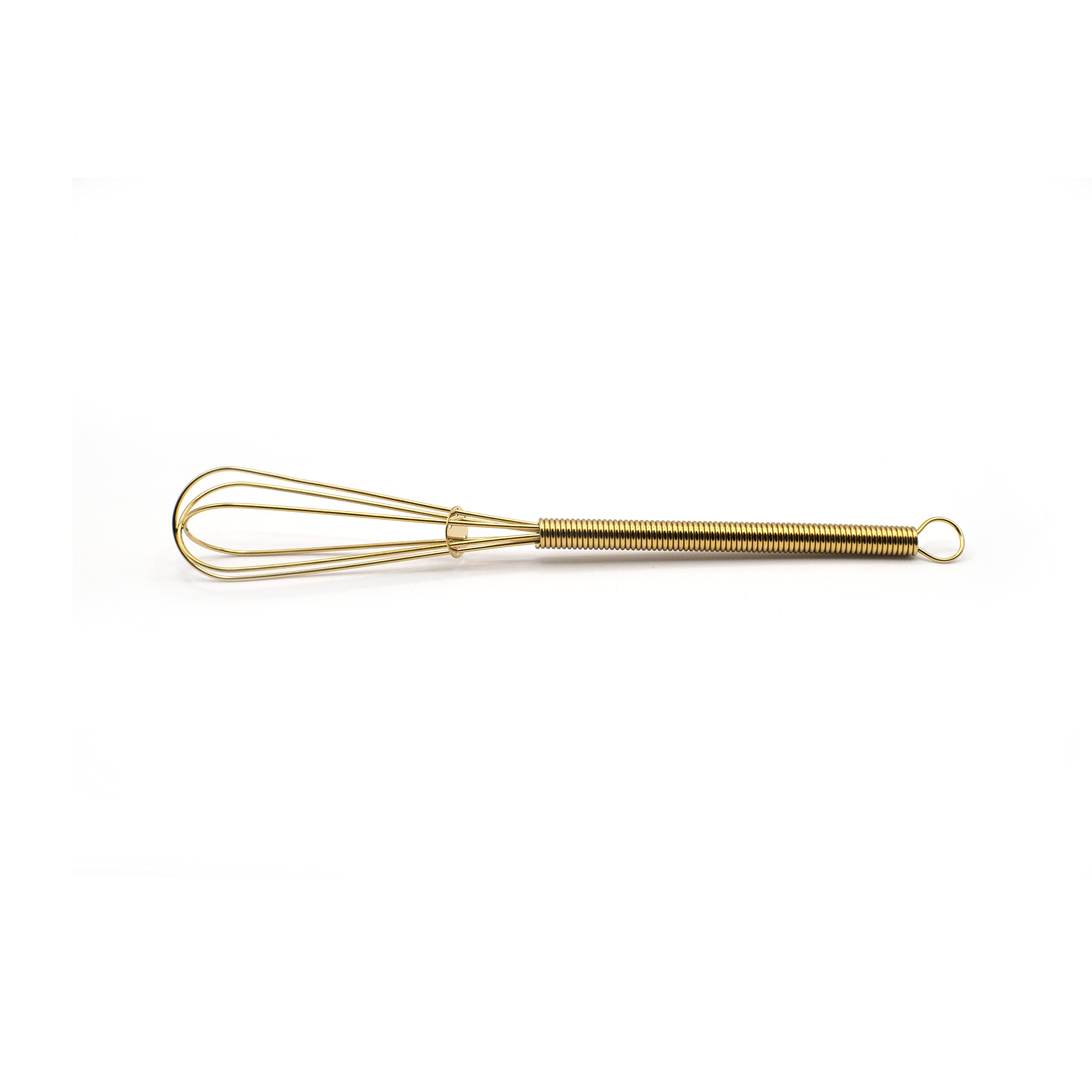 Mini Whisks 7 Inch 4Pcs Stainless Whisk, Hand Egg Mixer For Flour Cake Egg, Kitchen Cooking Baking Use Whisk (Gold)