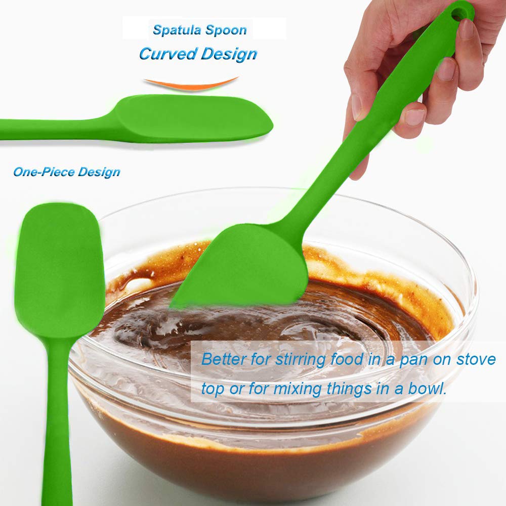 Suntchen 5Pcs Silicone Spatula Set Colorful Mini Spatulas - 480F Heat Resistant Nonstick Versatile Kitchen Utensil Set For Bakin
