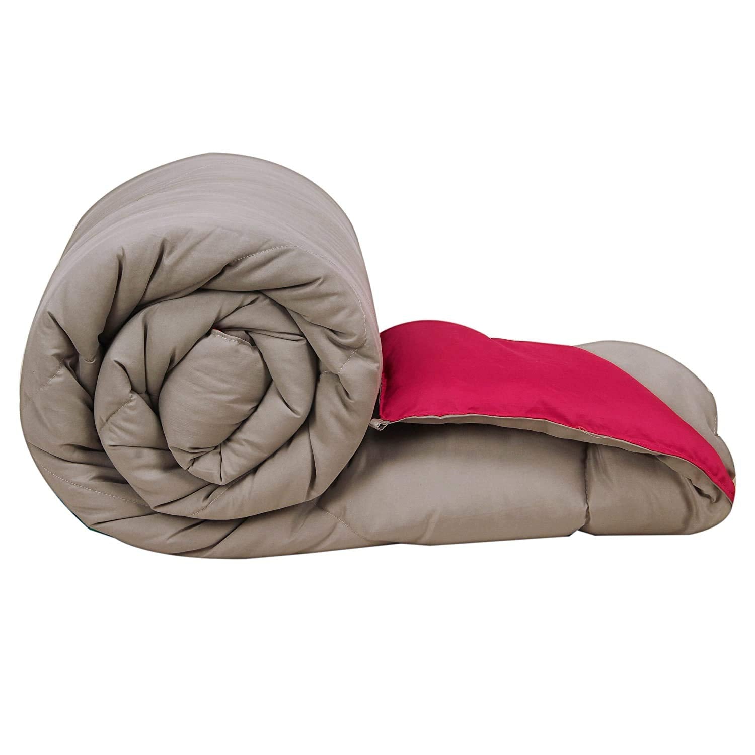 Svt Microfiber 200Tc Comforter (Double Bed_Grey & Pink)