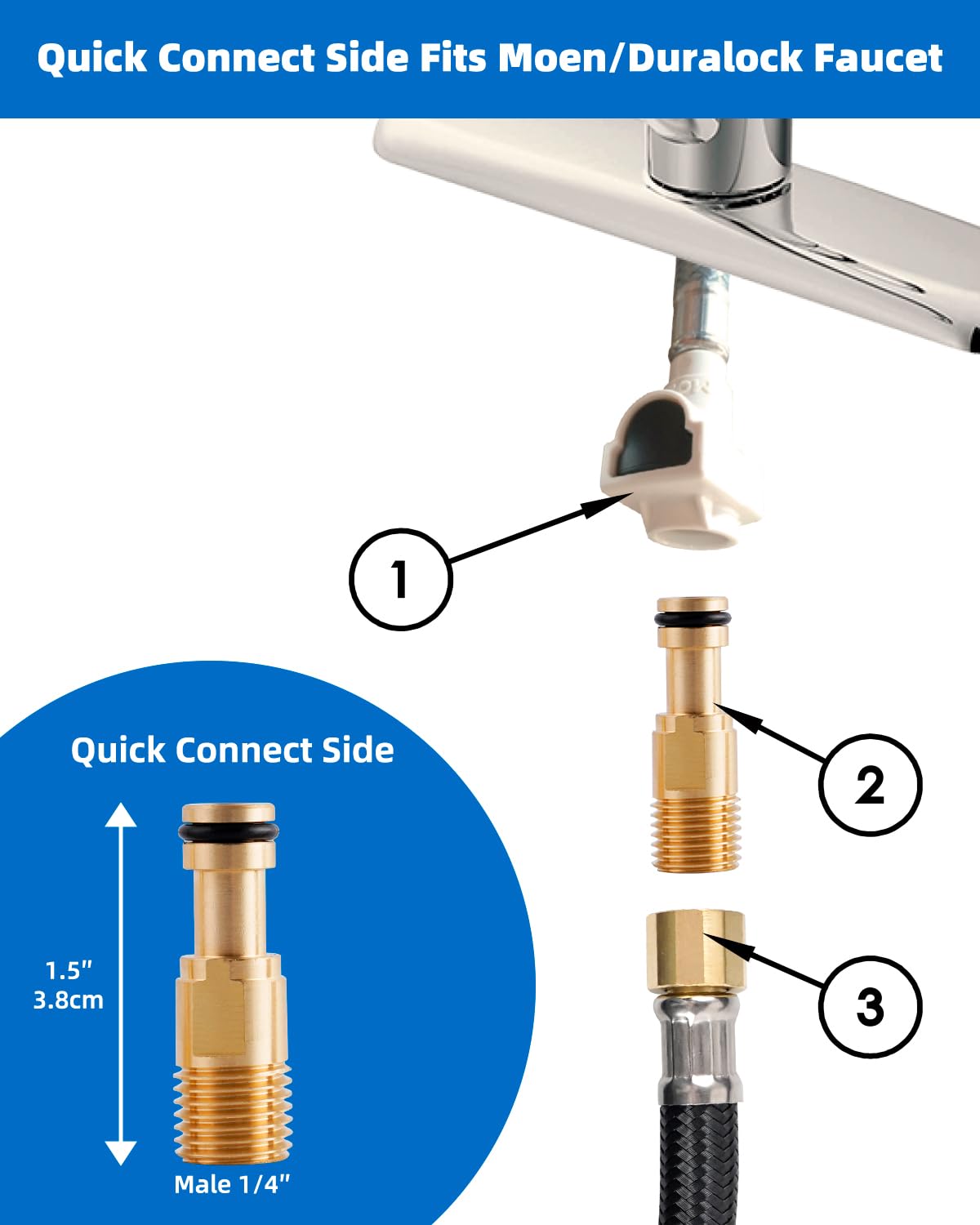 Kitchen Sink Faucet Sprayer Head Attachment Compatible With Moen Faucet Sprayer Replacement, Kitchen Sink Side Sprayer With Brai