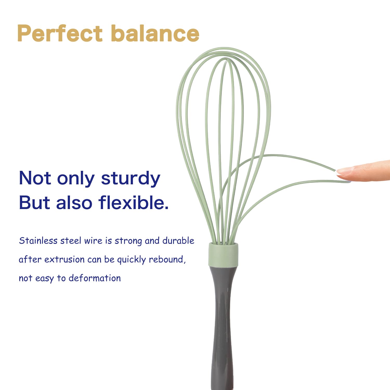 Oyv Dishwasher Safe Whisk, Professional Whisks For Cooking Non-Scratch, Stainless Steel & Silicone Wisk, Plastic Rubber Whisk To