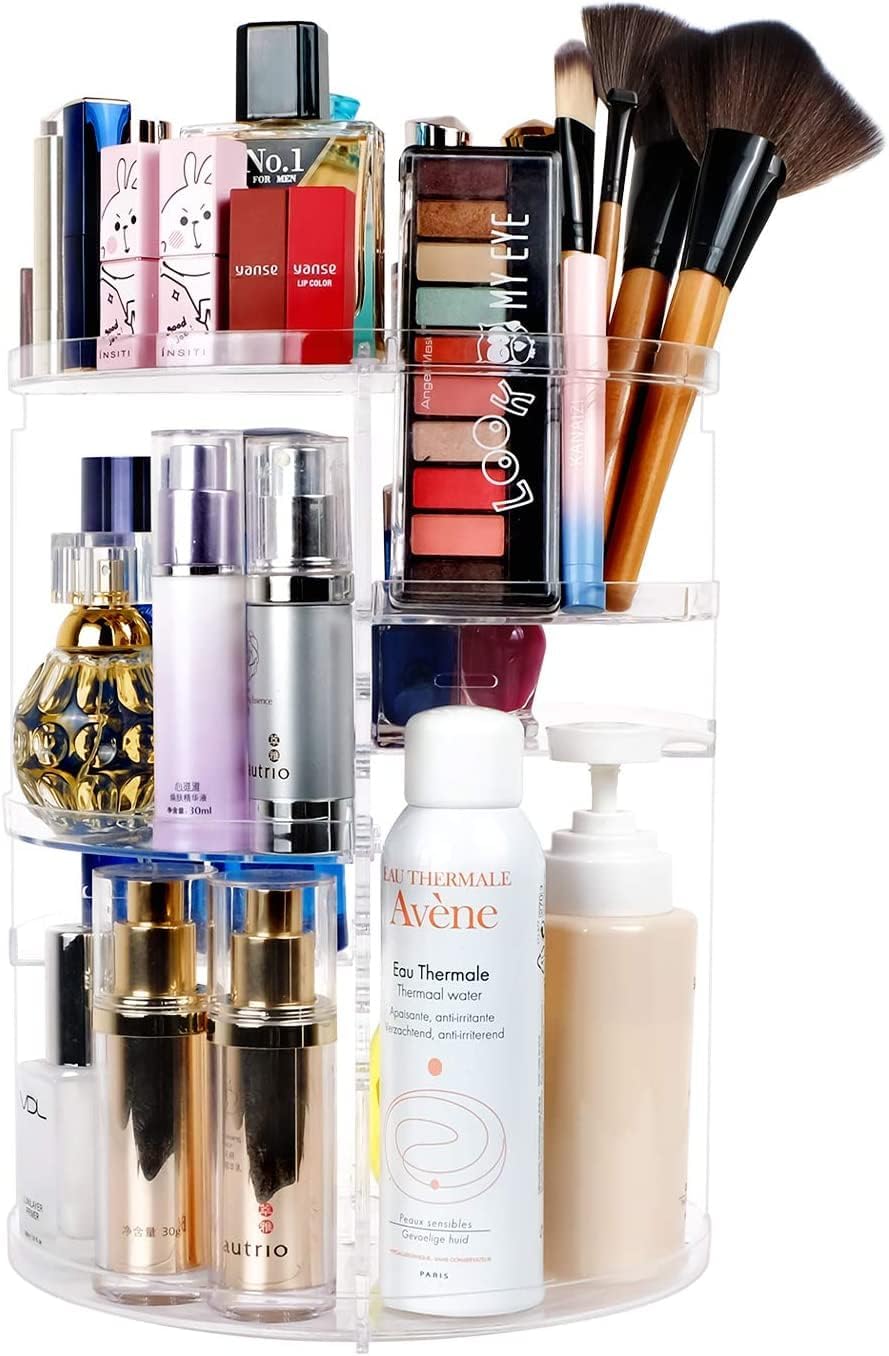 Aspenx Makeup Organizer, Storage Organizer, Organizer, Spinning Cosmetic Display Case,Shelf Organizer, Dressing Table Organizer,