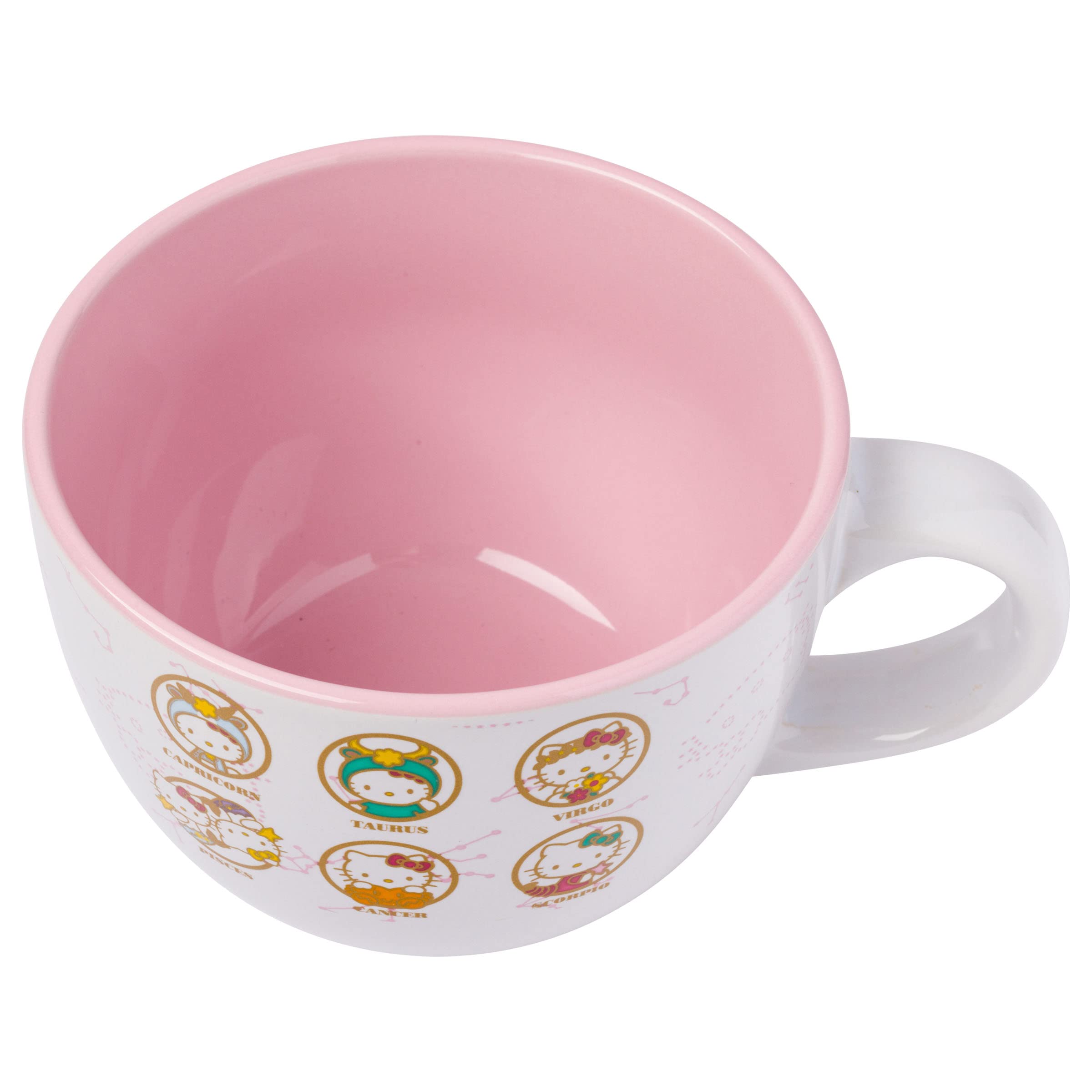 Silver Buffalo Hello Kitty Zodiac Ceramic Soup Mug, 24 Ounces