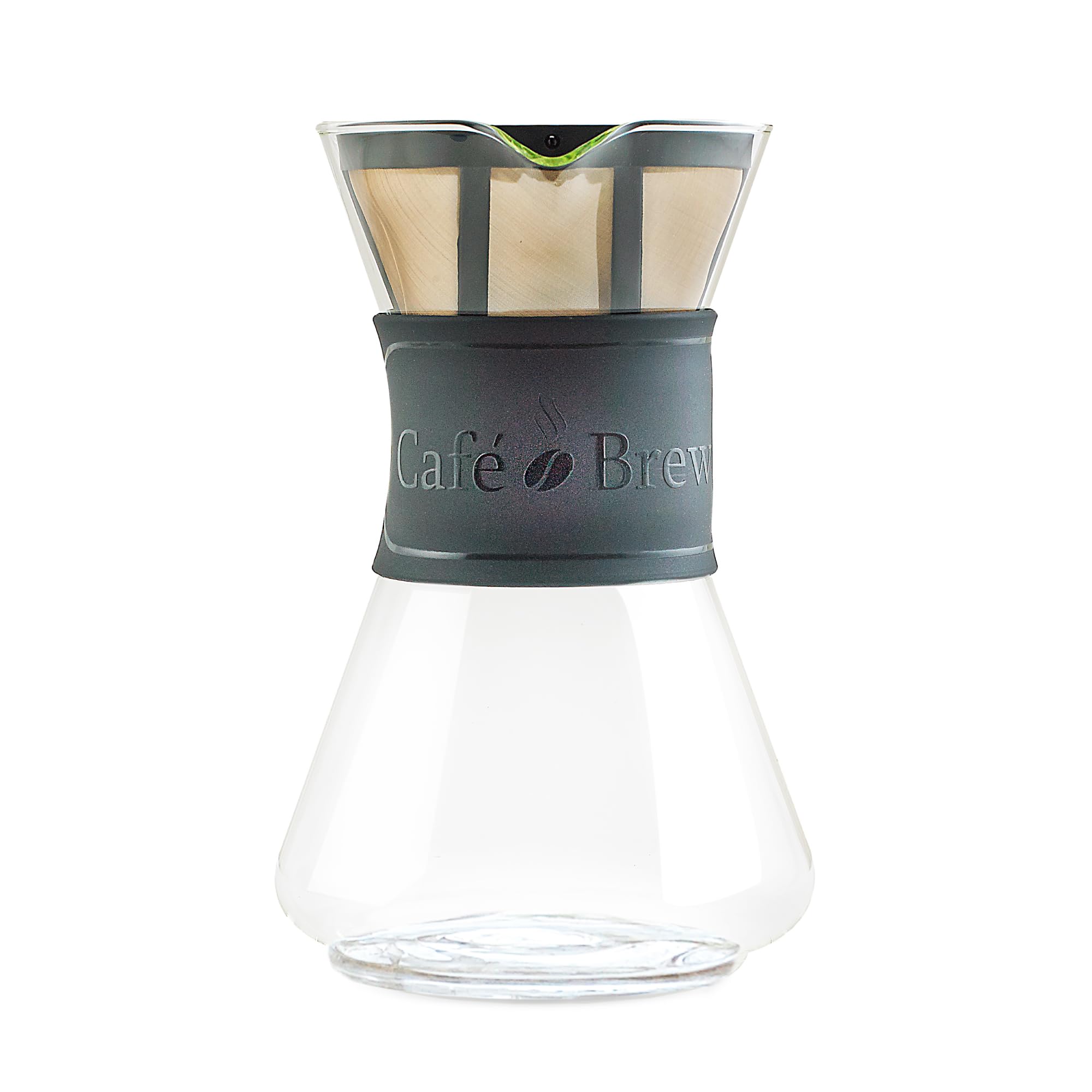 Caf   Brew Collection Pour Over Coffee Maker - 40 Oz Borosilicate Glass Coffee Pot - Bpa-Free - Dishwasher Safe - Mindful Coffee