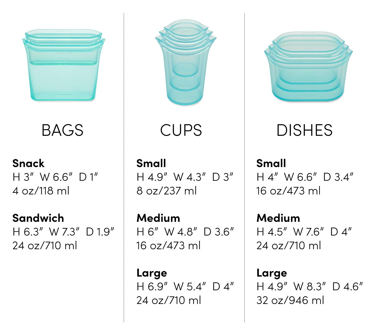 Zip Top Reusable Food Storage Bags | Full Set Of 8 [Lavender] | Silicone Meal Prep Container | Microwave, Dishwasher And Freezer