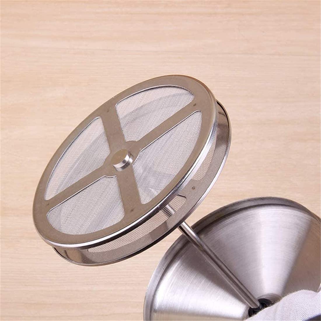 Sindh Stainless Steel Manual Milk Frother, Hand Pump Milk Foamer With Filter Screen For Cappuccino Coffee Latte Hot Chocolate, 1
