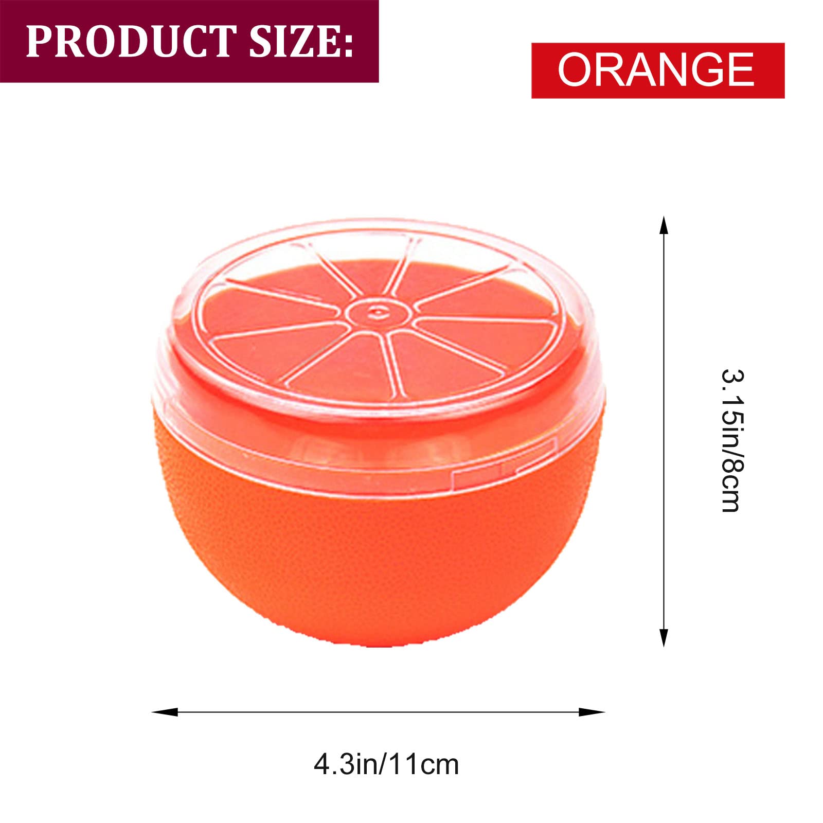 Orange Storage Containers, Reusable Grapefruit Keeper For Refrigerator, Individual Orange Saver Holder Organizer For Fridge To K