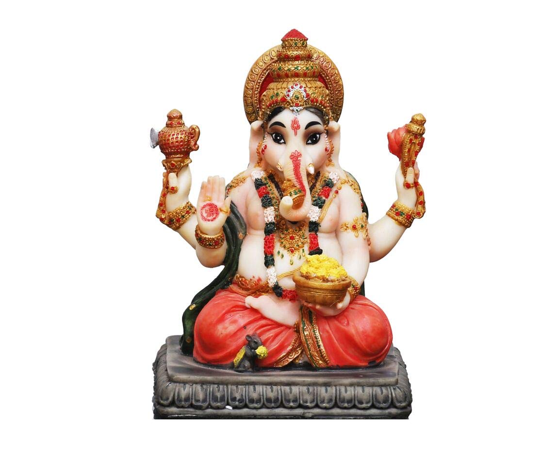 Sri Krishna Culture-Lakshmi, Ganesh And Saraswati Ji Murti Combo-Height-5.5-Hindu God/Goddess Idol