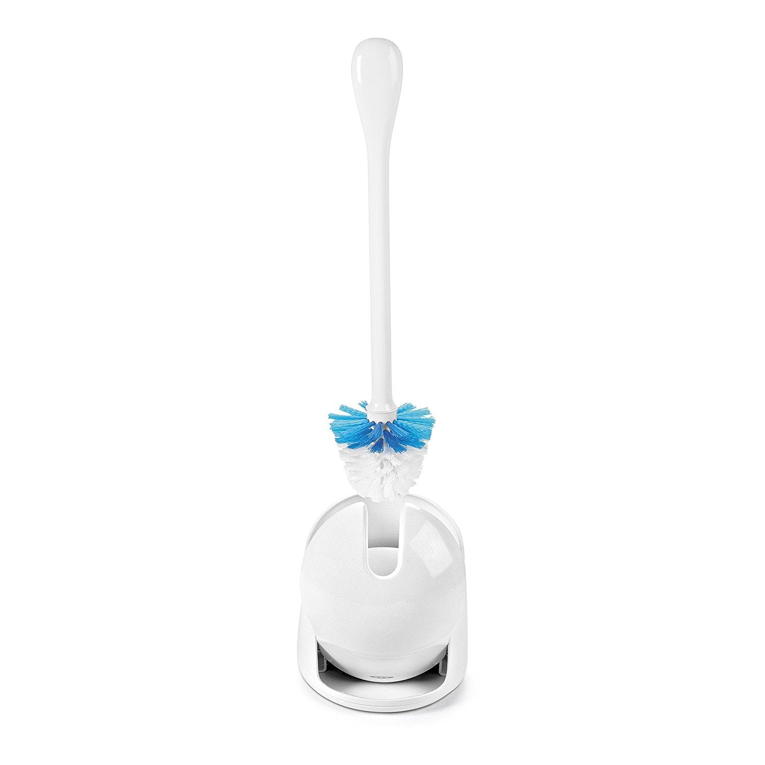 Oxo Good Grips Compact Toilet Brush & Canister, White, 6'' X 4-3/4'' X 17-1/4'' H