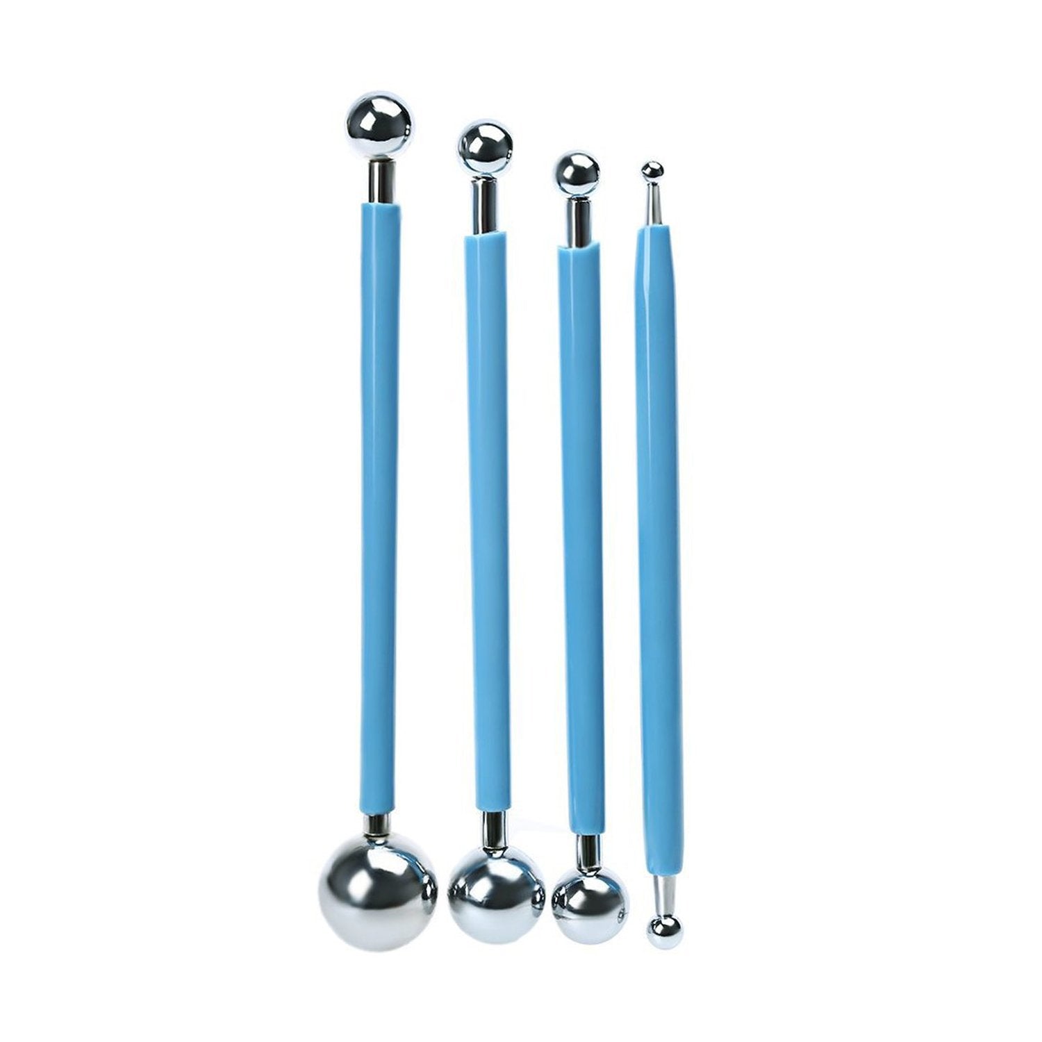 4Pcs Fondant Cake Pan Flower Decorating Clay Flower Sugar Craft Ball Model Diy Tool