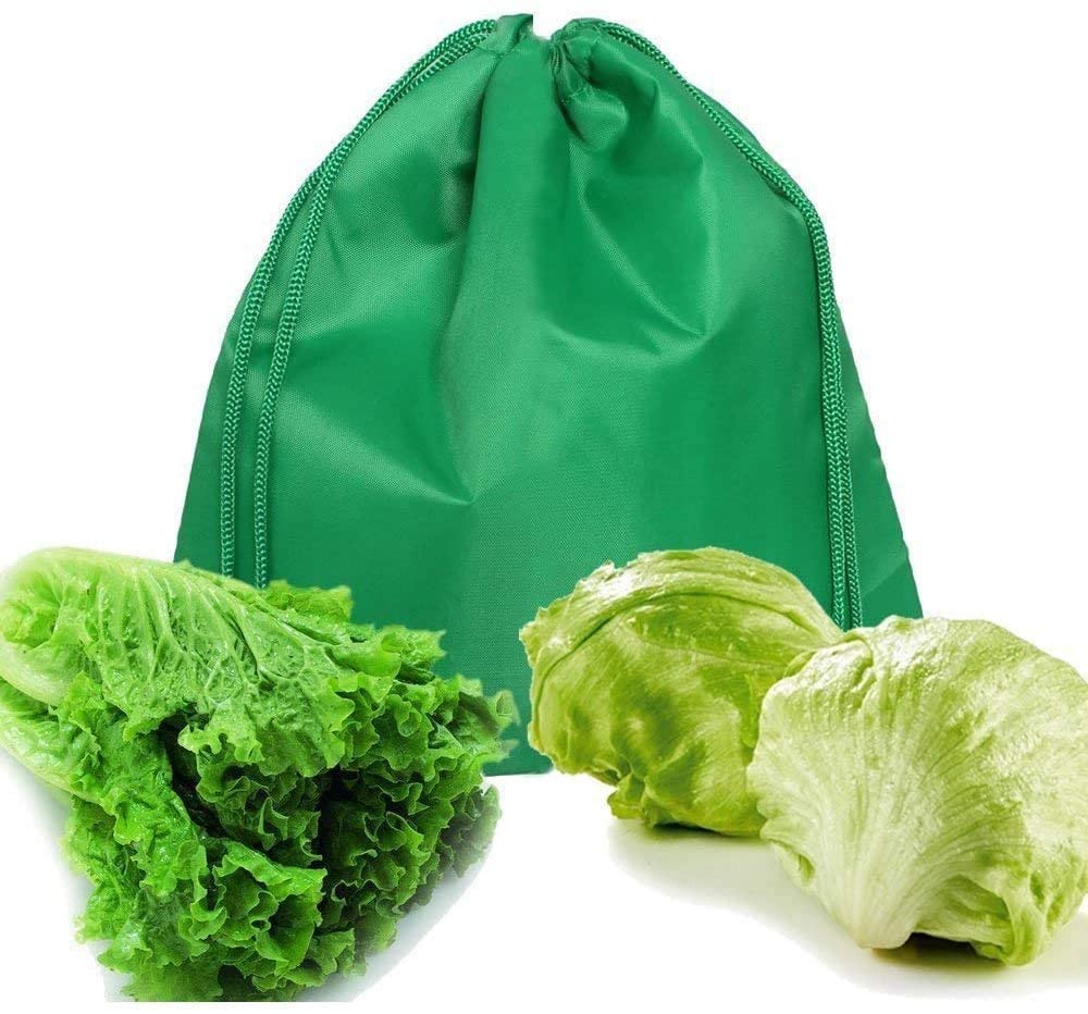 Morsne Bagged Lettuce-Shredded Lettuce Fresh Bagged-Looking Lightweight Convenient Veggie Washable Durable (Green-Lettuce-1 Pack