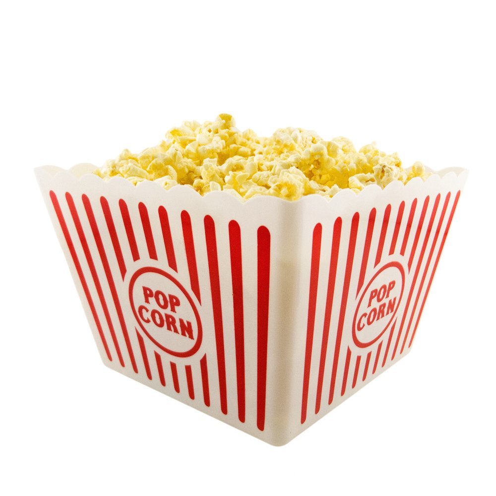 I.Q. Accessories Plastic Popcorn Tub, Square