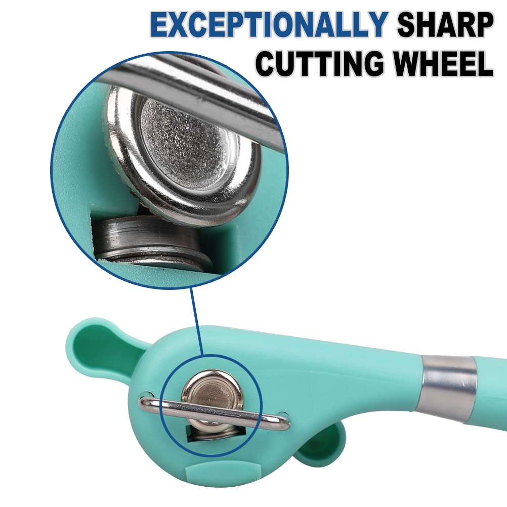 Pakitner- Cut Safe Can Opener, Manual Can Opener Smooth Edge - Handheld Side Cut Can Opener, Ergonomic Smooth Edge, Food Grade S