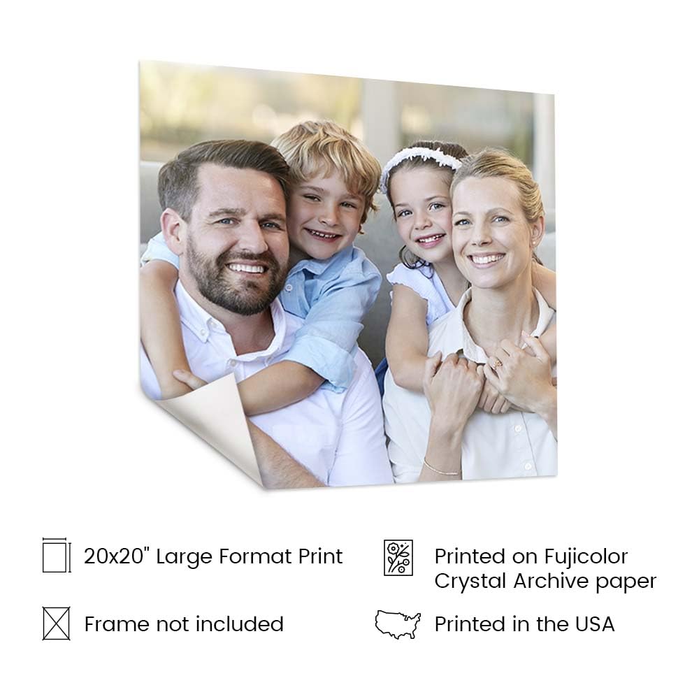Customizable Poster | Personalized Photo To Poster Printing, Square Wall Art Prints (20X20)