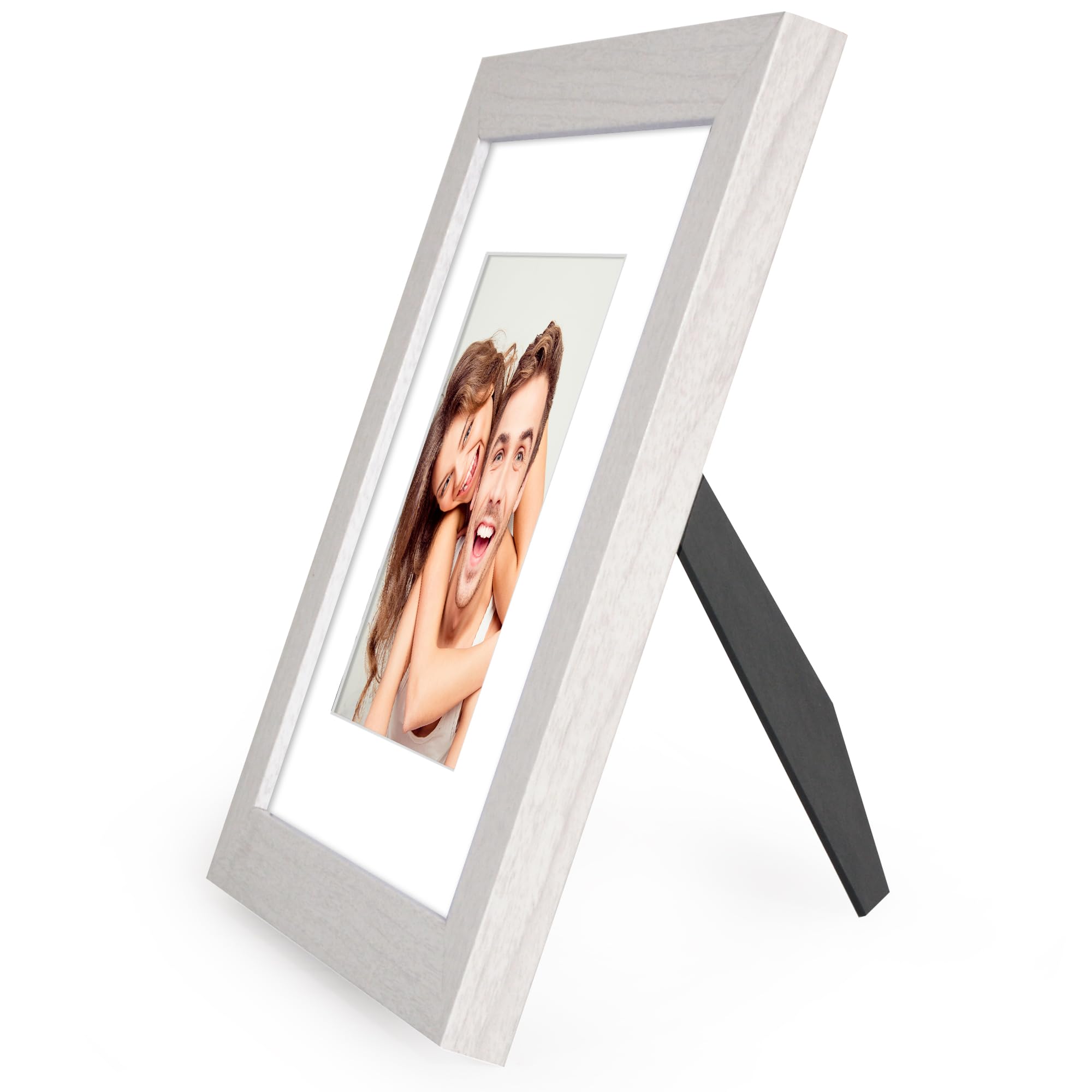 Americanflat 9x9 Picture Frame with Shatter-Resistant Glass - Use as 6x6 Frame with Mat or Display 9x9 Photo Without Mat - Hudso