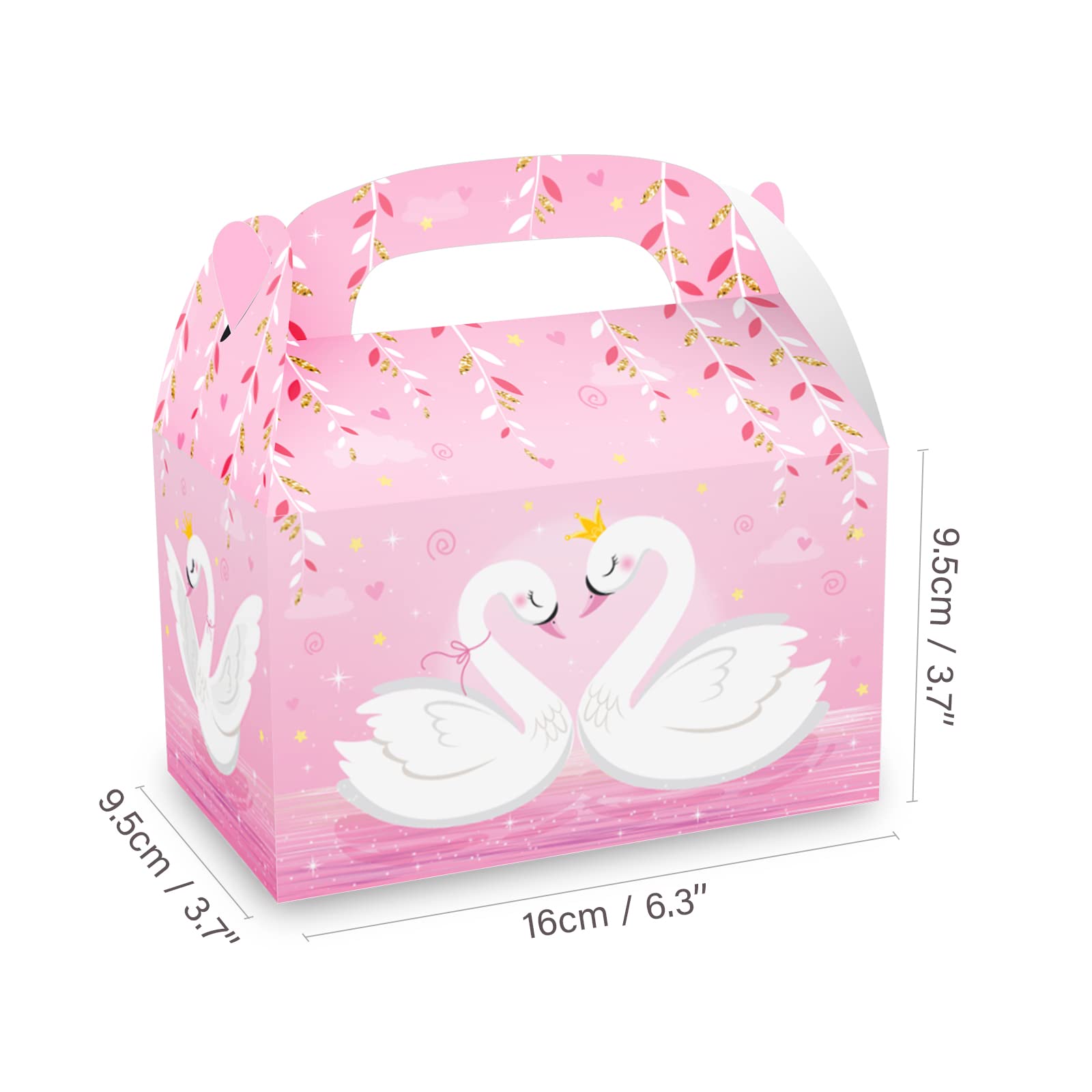 Na 12 Packs Swan Party Favor Treat Boxes Pink Swan Party Favors Box Romantic Love Goodie Gift Boxes For Birthday Party Wedding B