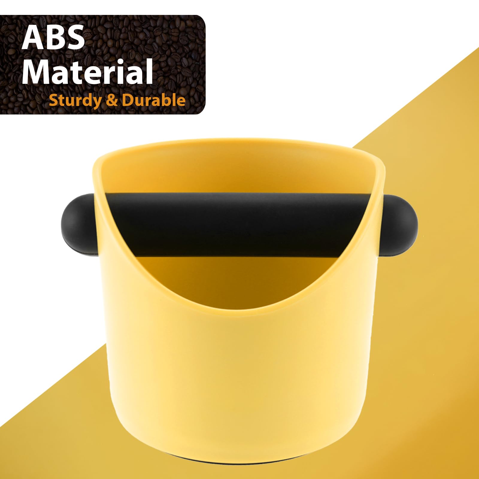 Muulaii Espresso Knock Box, 4.3 Inch Shock-Absorbent Durable Barista Style Coffee Knock Box With Removable Knock Bar And Non-Sli
