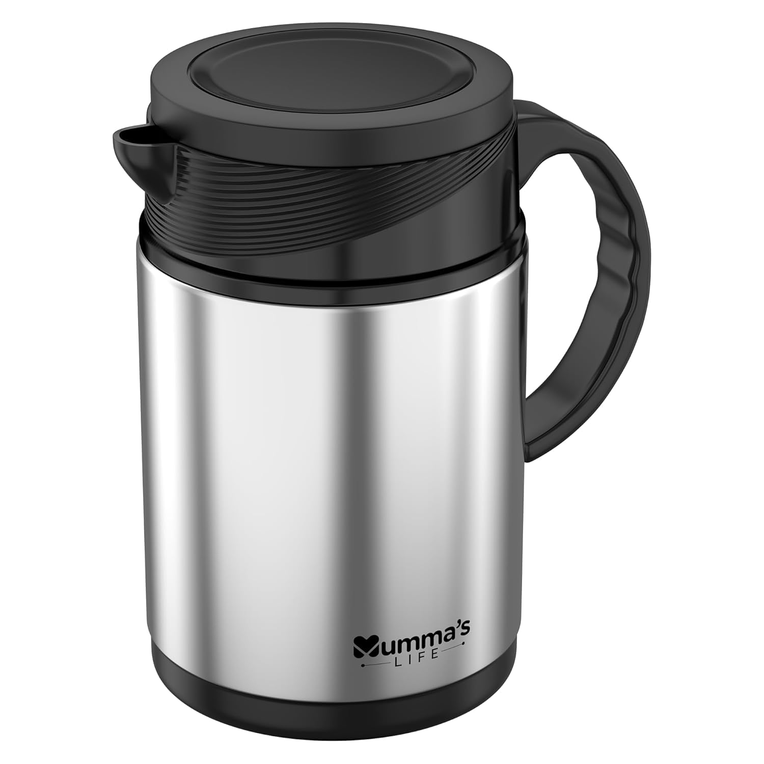 Mumma'S Life Insulated Steel Flask | Insulated Tea Pot Kettle Thermos Water Jug | Hot & Cold | Leak-Proof Lid | Thermoware | Foo