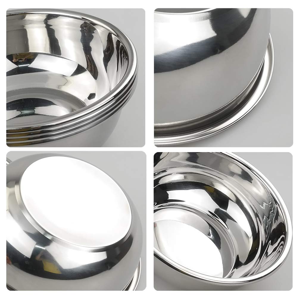 Doryh 18/10 Stainless Steel Mixing Bowls, Nesting Metal Bowls For Cooking And Serving, 4 Packs (9.6''X3.5'')