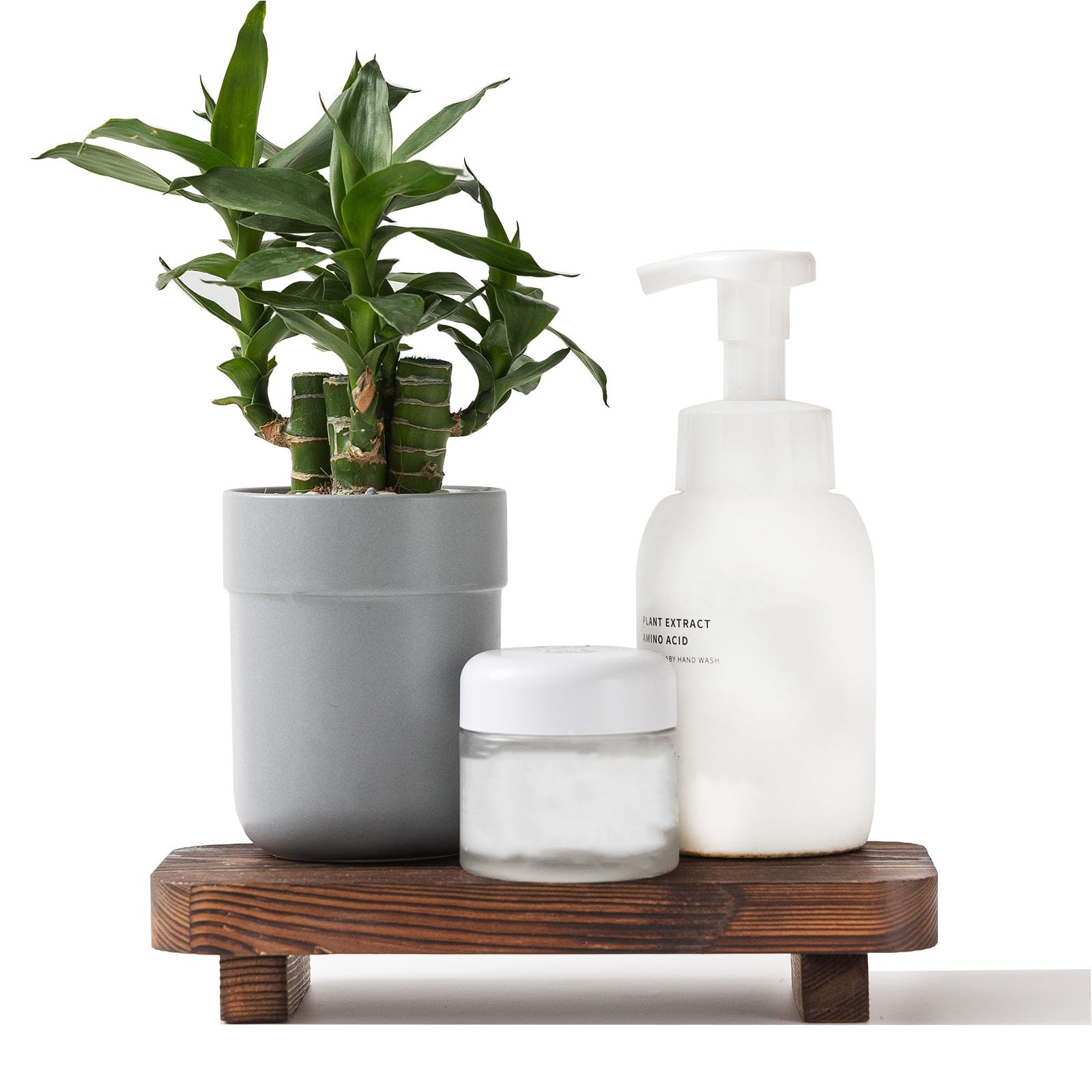 Wood Risers For Decor Display, Bathroom Counter Sink Decor, Dish Soap Tray Wood Tray For Kitchen Counter, Small Wooden Soap Stan