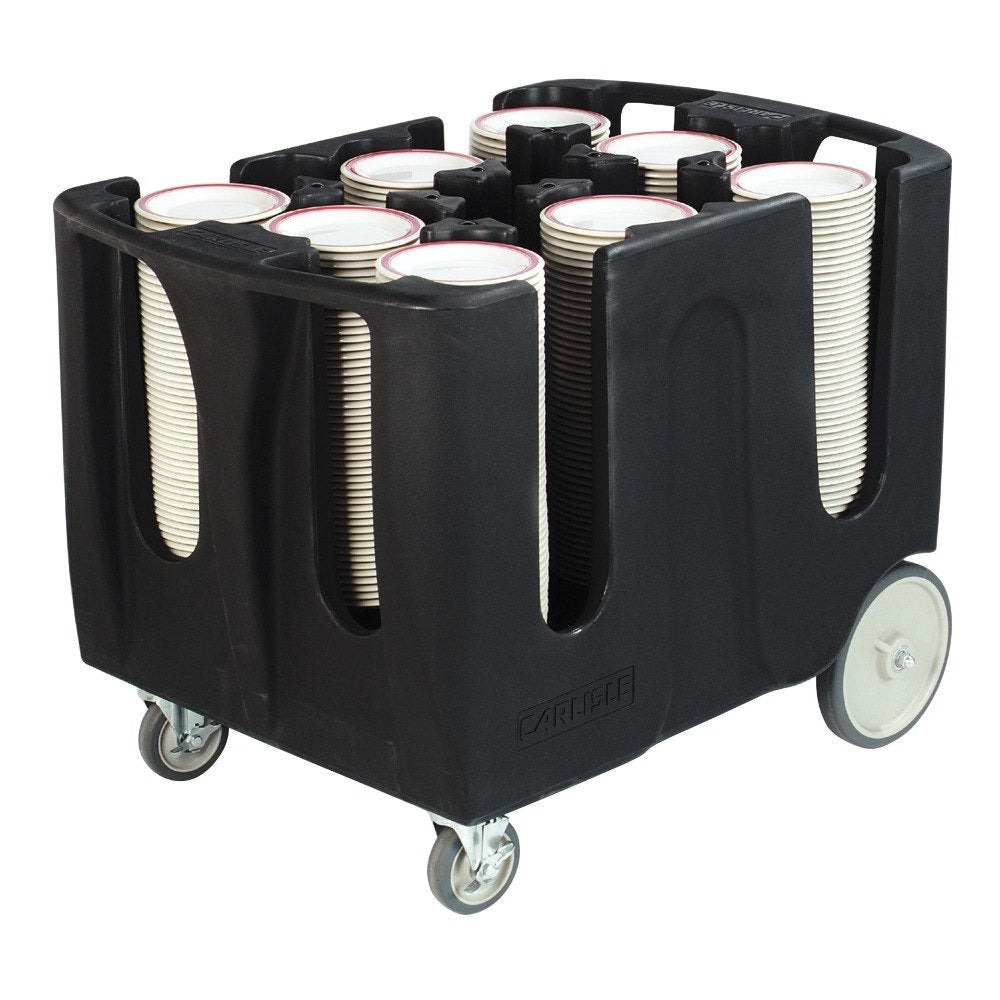 Carlisle FoodService Products CFS ADD603 Optimizer Polyethylene Dish Dolly with 6 Dividers, 43 Length x 28 Width x 31.73 Height,
