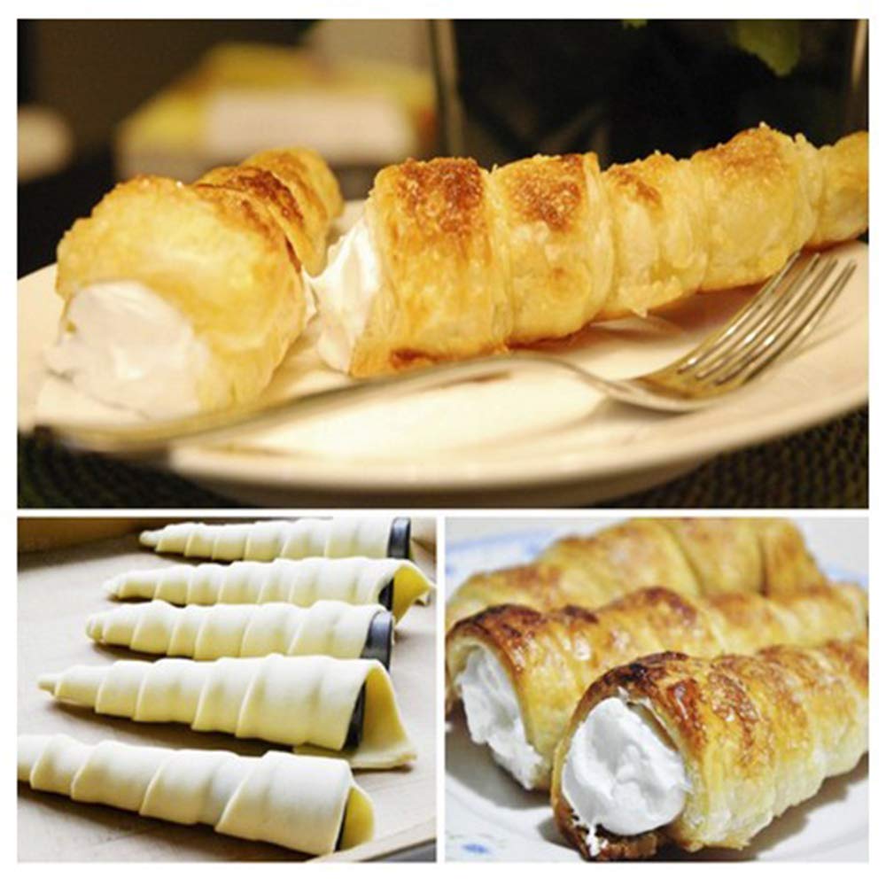 Hofumix Baking Tools Cannoli Tubes Ice Cream Molds Cream Horn Molds Stainless Steel Brioche Molds For Making Croissant Ice Cream