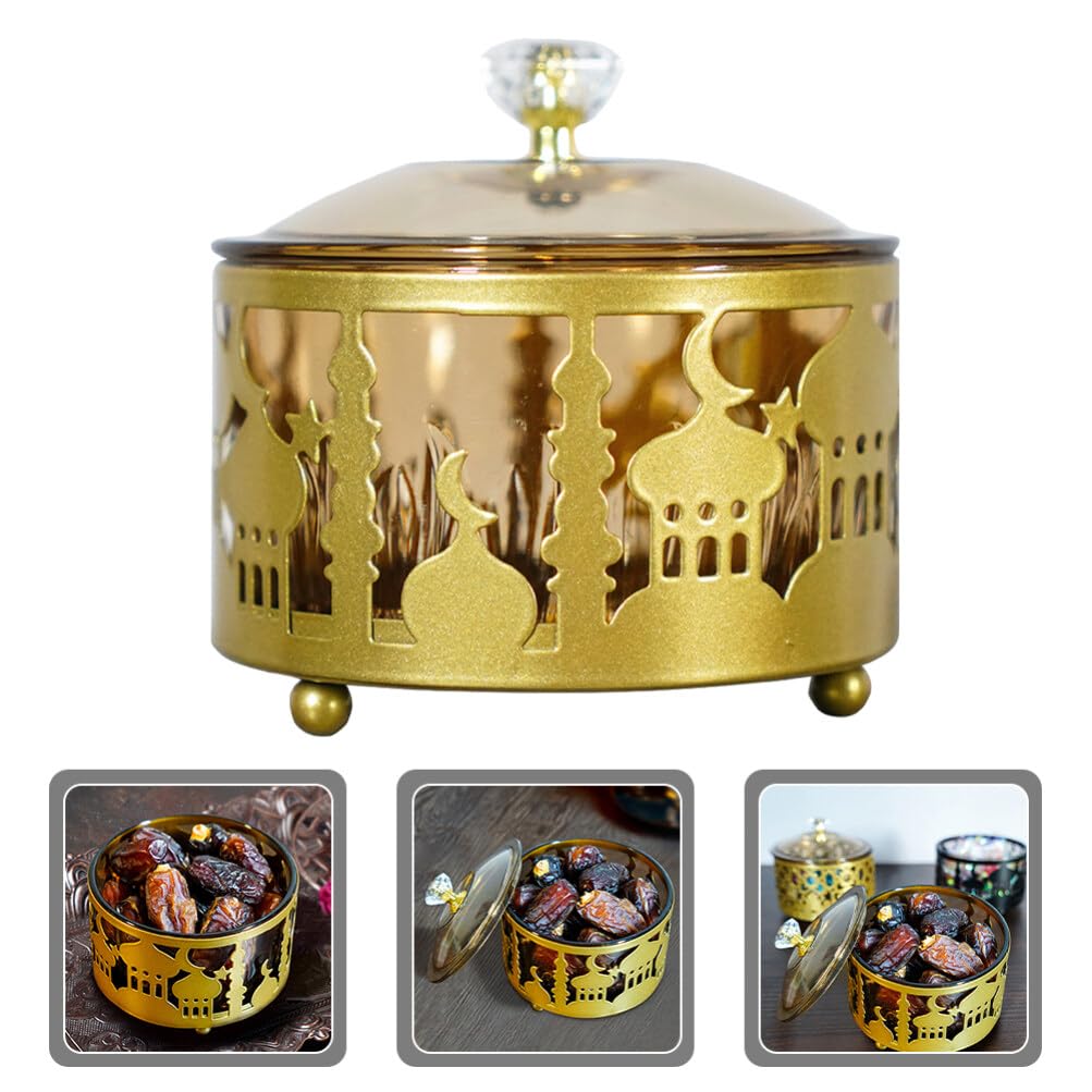 Exceart Ramadan Trays Eid Mubarak Plates With Lid Moon Ramadan Tray Ramadan Food Storage Container Ramadan Decorations Ramadan A