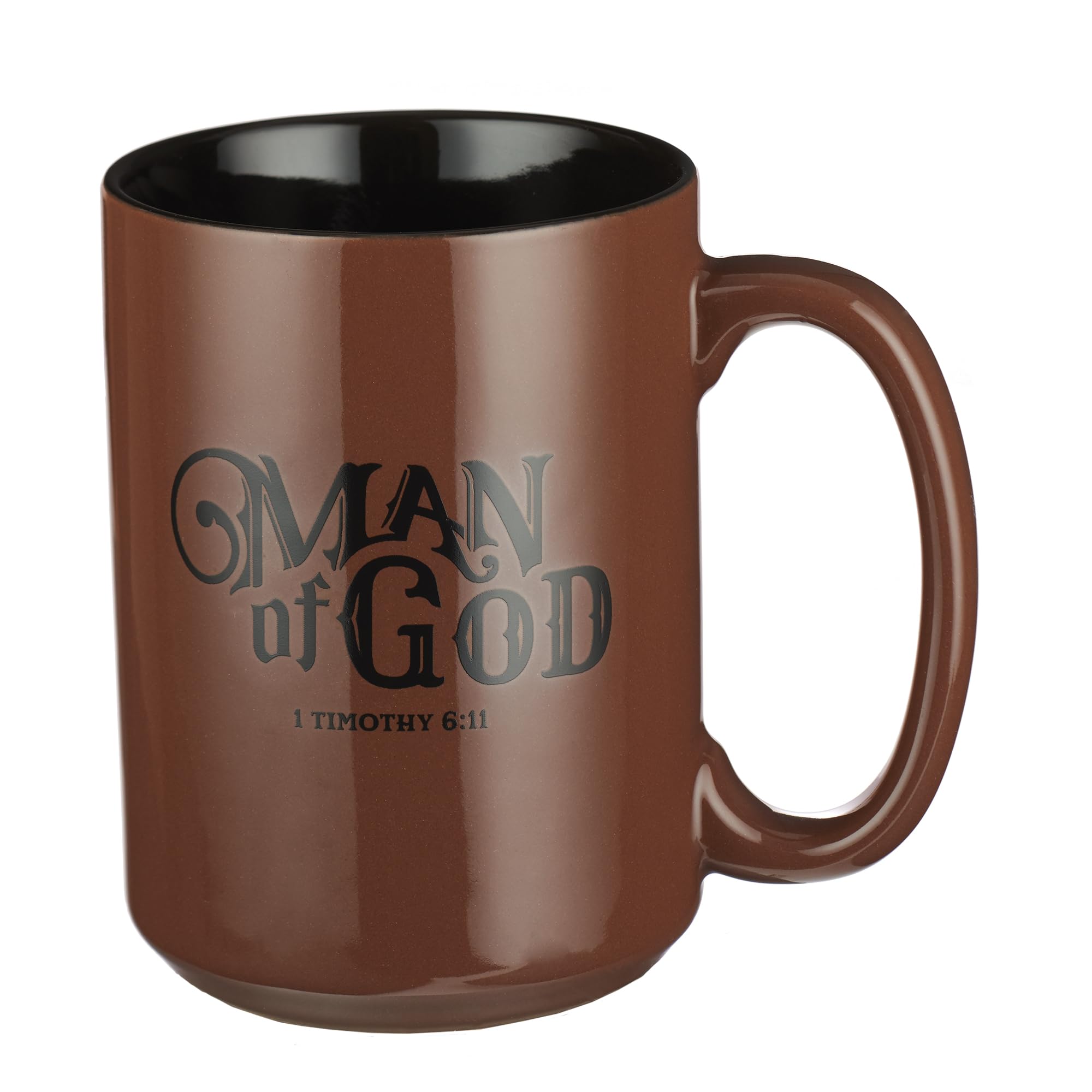 Christian Art Gifts Brown Ceramic Coffee Mug - 14 oz. Microwave and Dishwasher-safe Inspirational Scripture Coffee and Tea Mug f