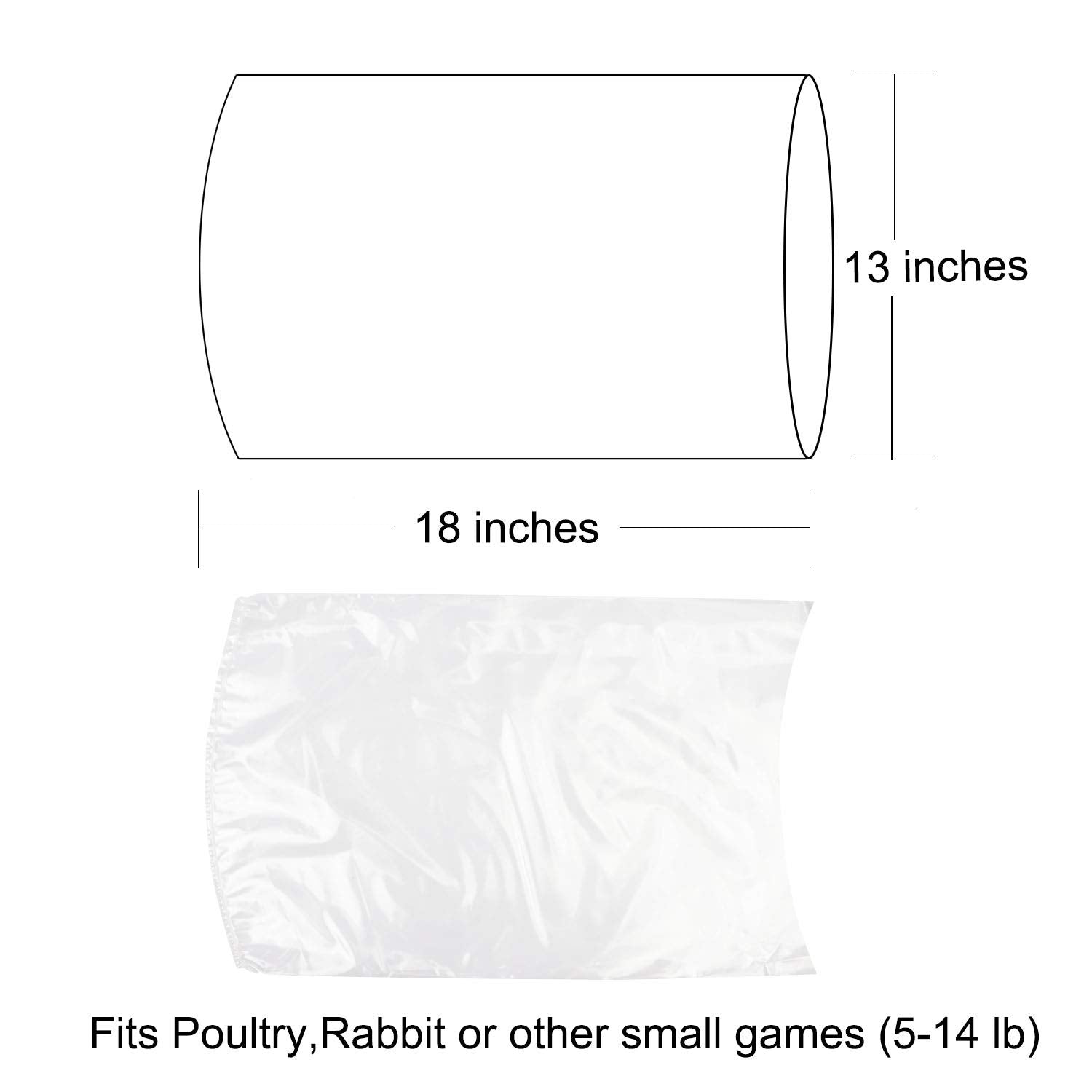 Morepack Poultry Shrink Bags,100 Pcs 13X18 Chicken Bags Heat Shrink Poultry Bags For Freezer