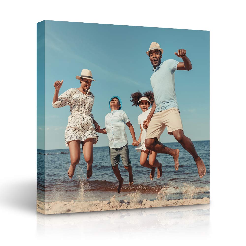 Signleader Canvas Prints With Your Family Photos, Personalized Canvas Wall Art, Gallery Square Wall Print For Living Room - 12X1