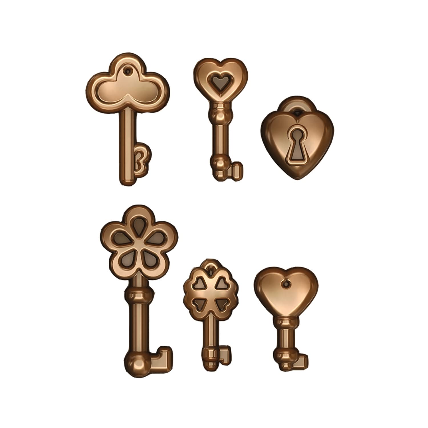 Silikomart Scg33 Choco Keys Silicone Mould 34X84 H 14 Mm, 21X10.5X1 Cm, Brown