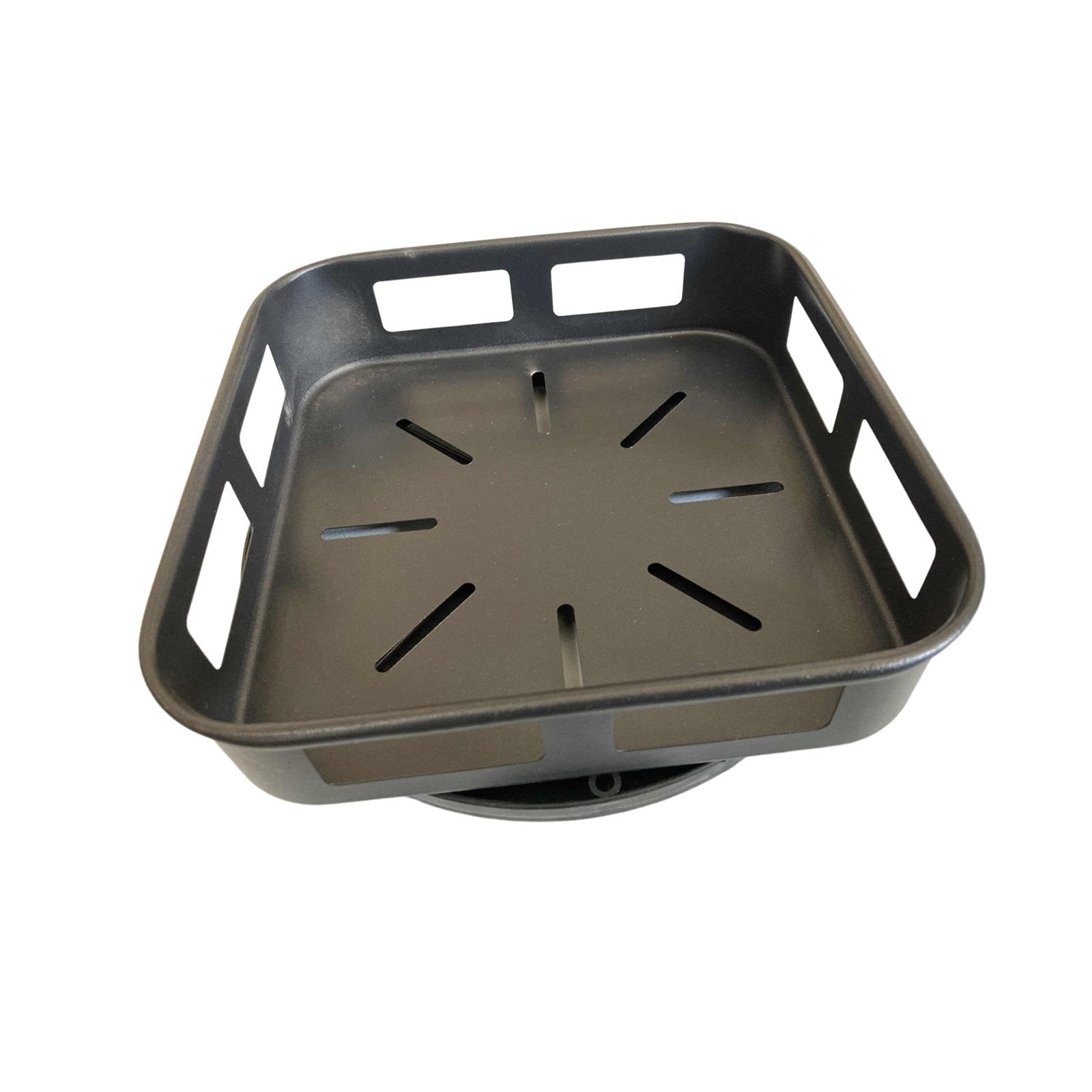Ecomistiq 360 Degree Rotating Seasoning Organizer Non Skid For Cupboard Fridge Kitchen Square 1 Tier|Spice Racks|Racks & Holders