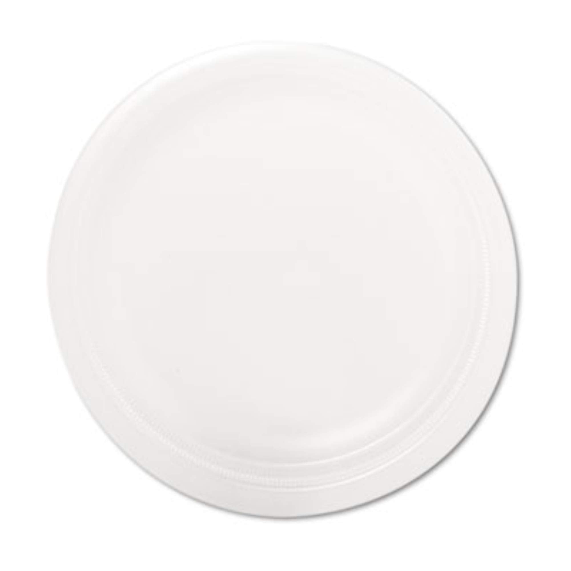 Quiet Classic Laminated Foam Dinnerware Plate, 9'' Dia, White, 125/Pack