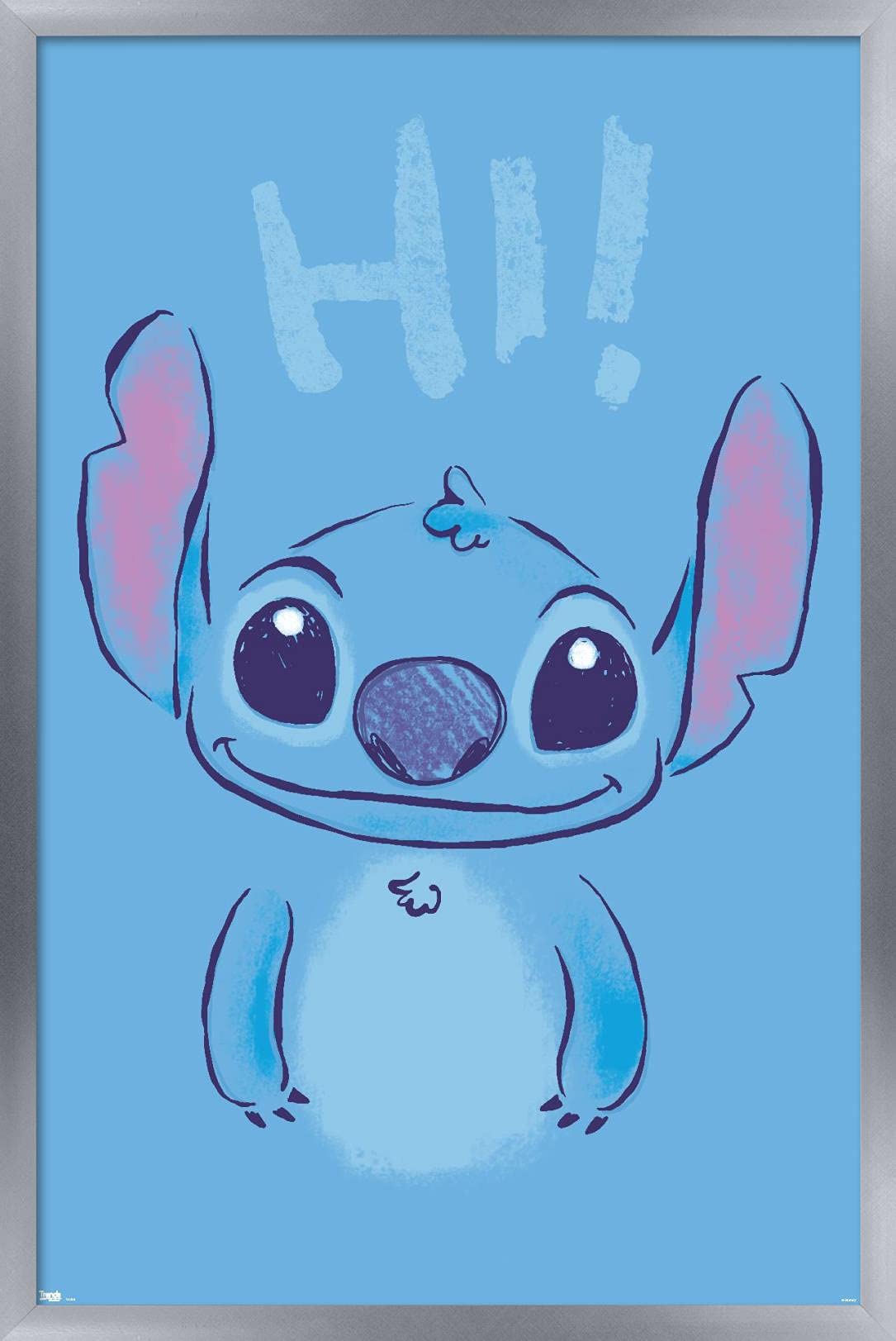 Trends International Disney Lilo And Stitch - Hi Wall Poster, 14.725'' X 22.375'', Silver Framed Version