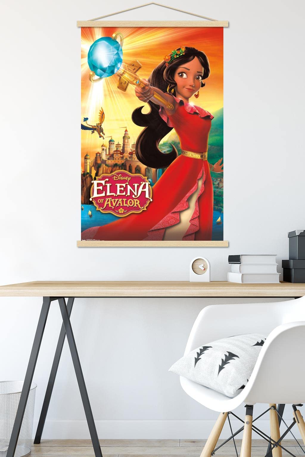 Trends International Disney Elena Of Avalor - One Sheet Wall Poster, 22.375'' X 34'', Premium Print And Beechwood Hanger Bundle