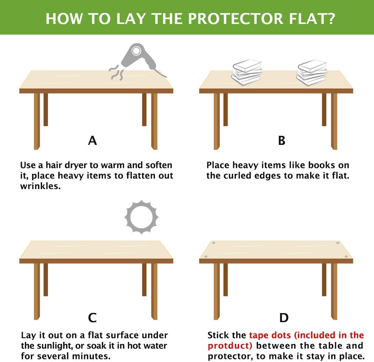 2 Set Furniture Dining Tabletop Coffee Side Table Protector Cover Wipeable Clear Plastic Tablecloth PVC Vinyl End Tablecloths Co