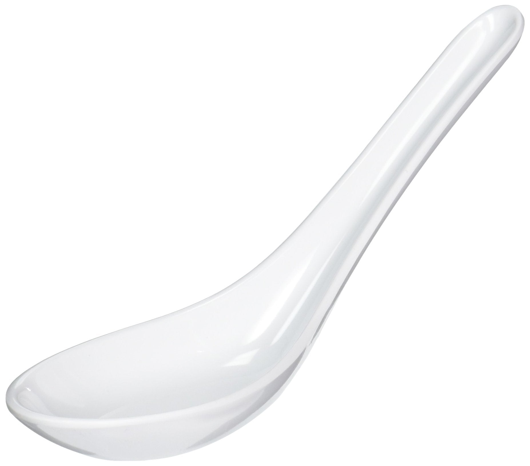 Happy Sales Hssp-Mwh12 Commercial Grade White Wonton Soup Spoons (12 Pack), White
