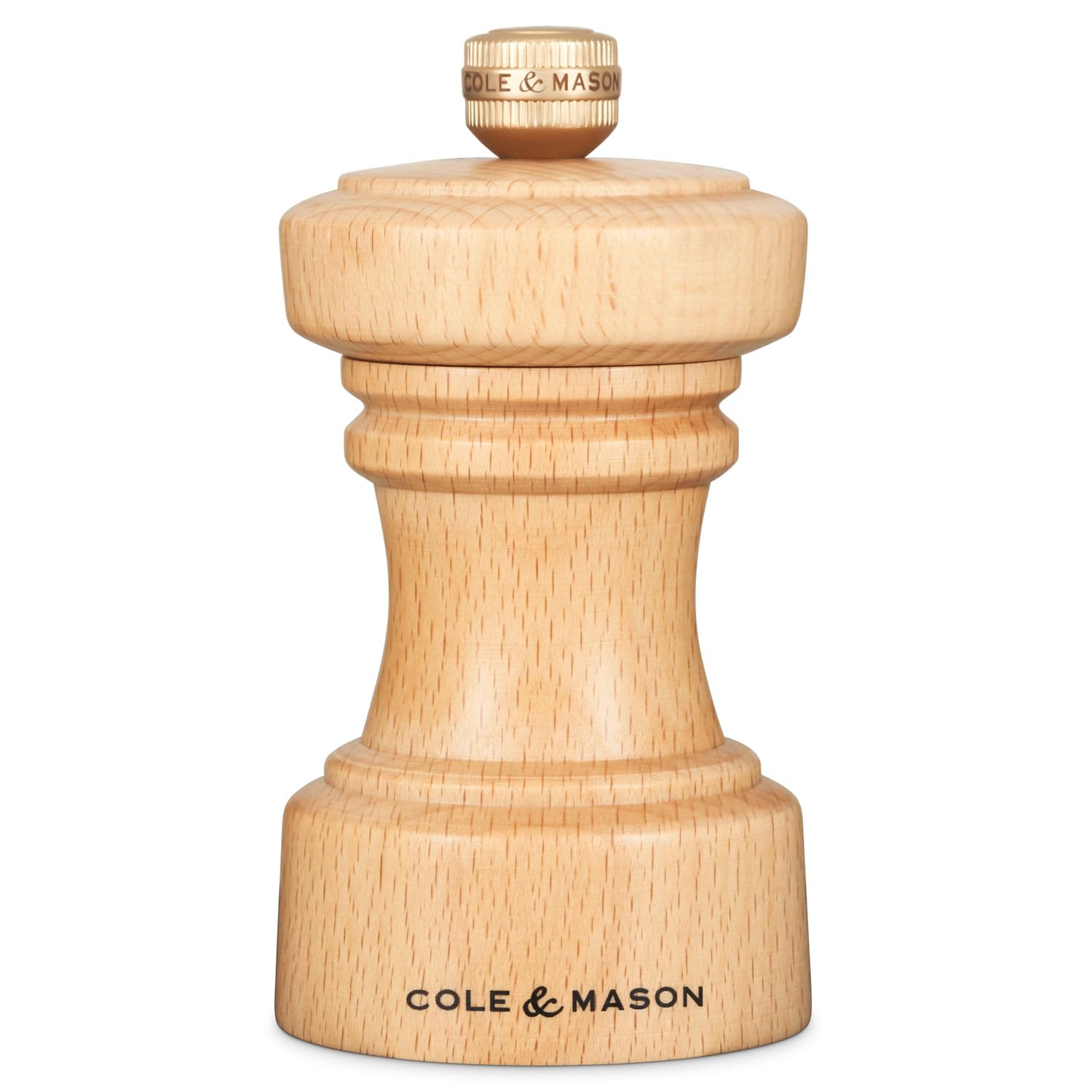 Cole & Mason Hoxton Mill - Table Salt Grinder - Refillable Sea Salt Grinder - Kitchen & Home Accessory - Salt Mill with Ceramic 