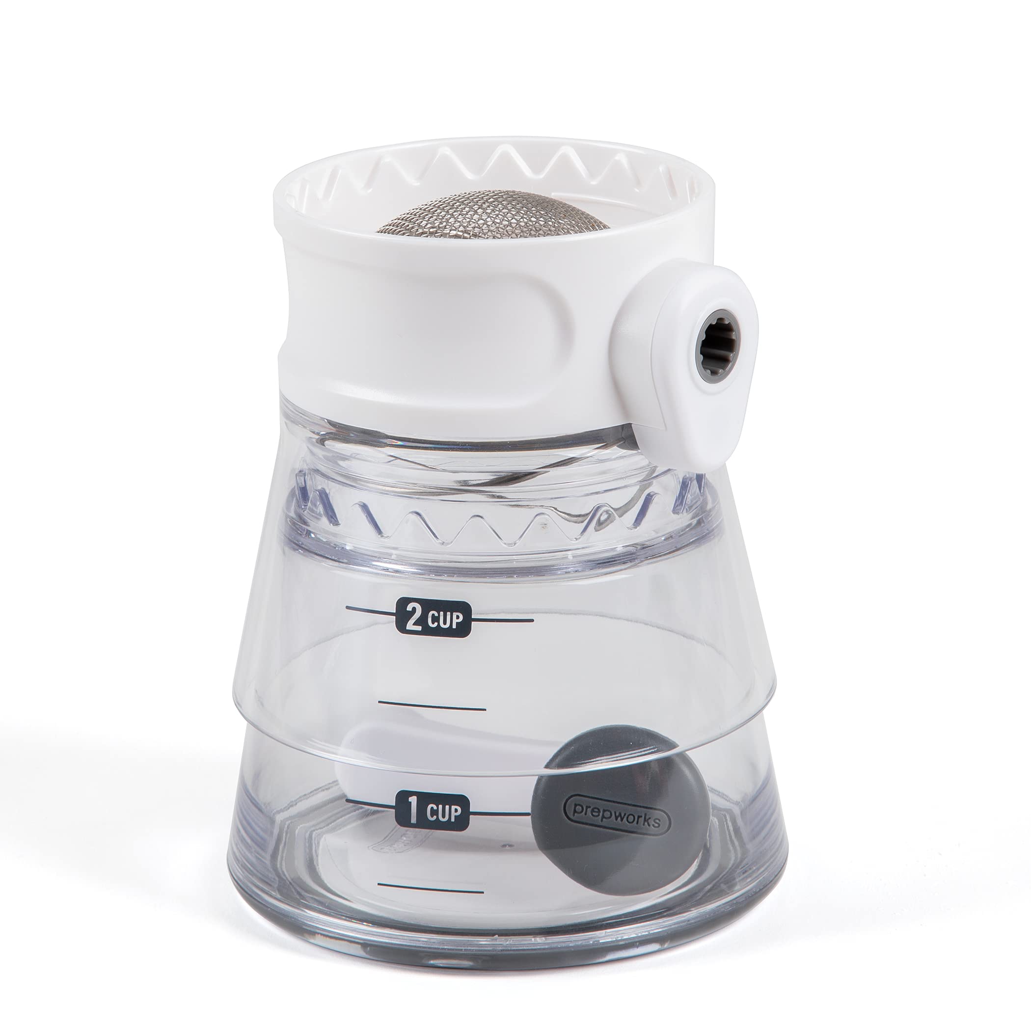 Prepworks 2 To 1, Double Volume Quick Sift Flour Sifter For Baking, 2 Cup