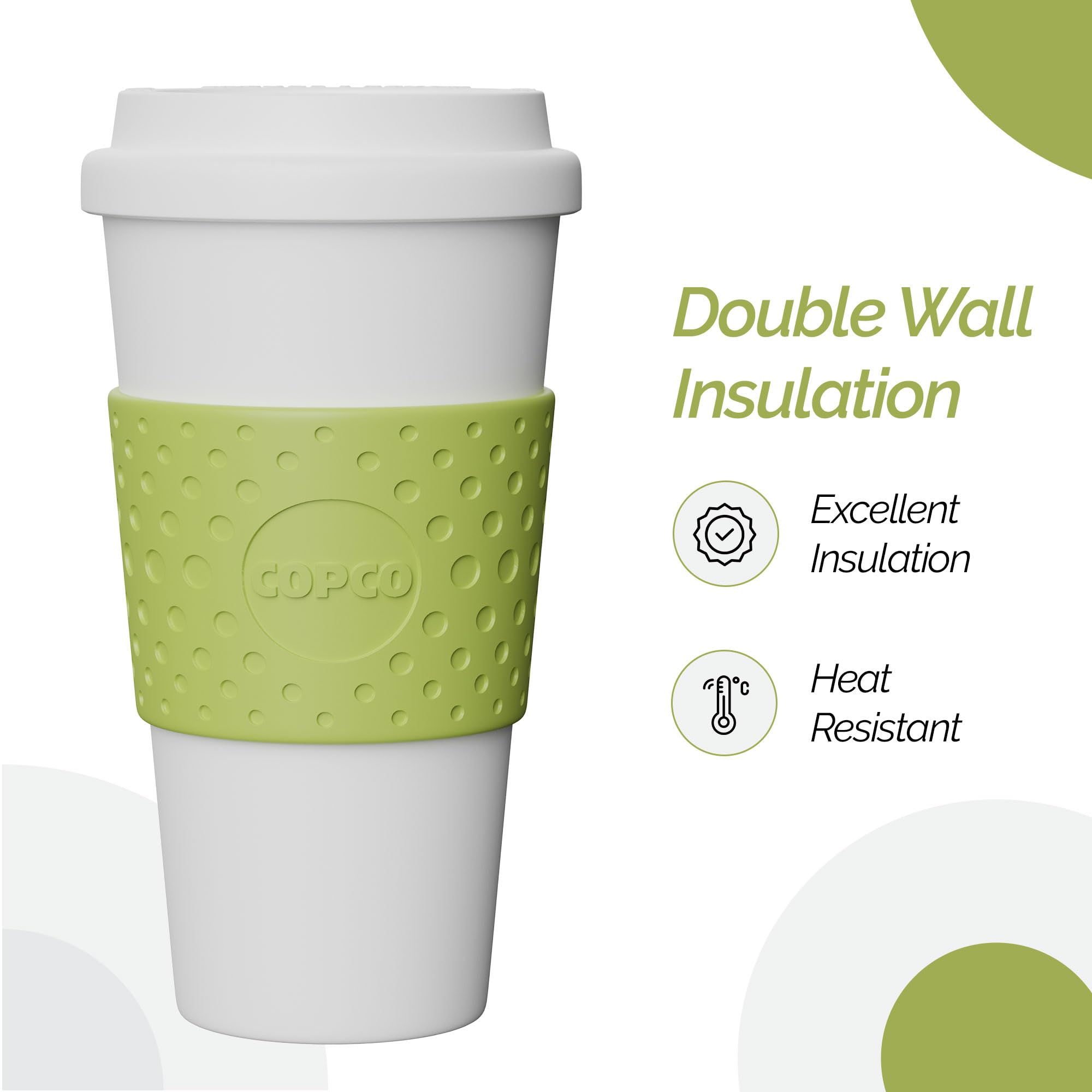 Copco, Green Acadia Travel Mug, 16-Ounce, 1 Count (Pack Of 1)