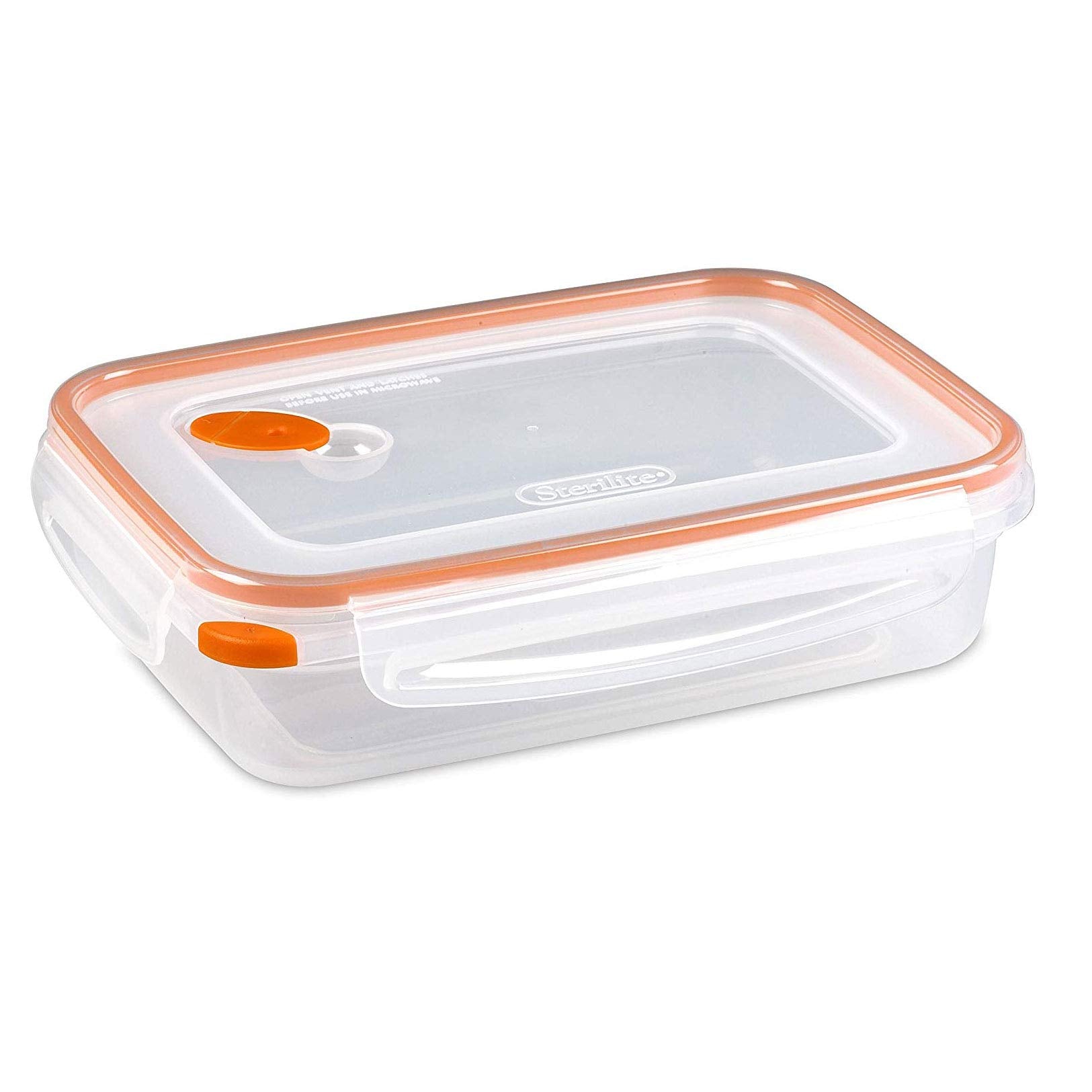Sterilite Ultra-Seal 5.8 Cup Rectangle, Airtight Food Storage Container, Latching Lid, Microwave And Dishwasher Safe, Clear With