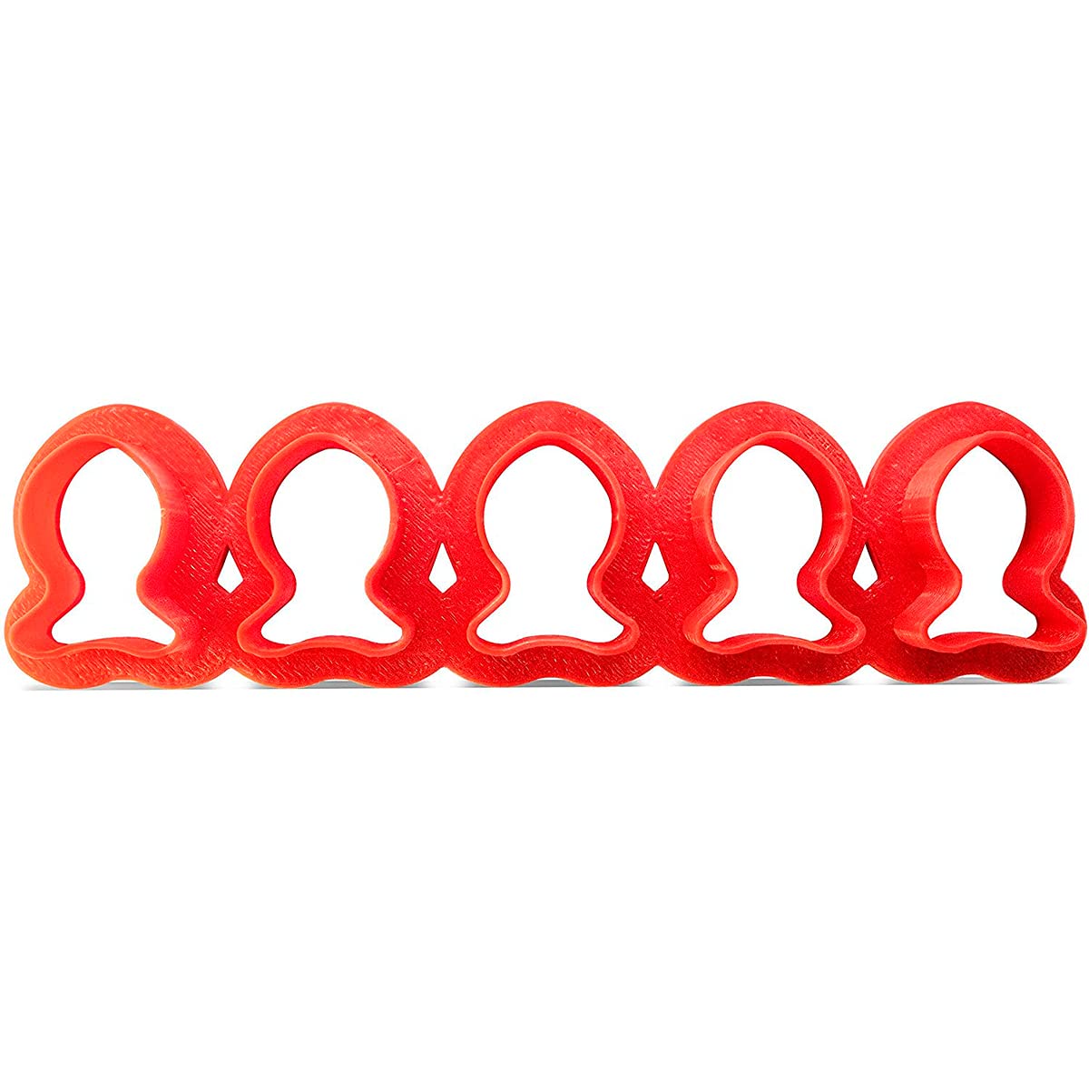 Fish Cookie Cutter Multi X5 - Plastic Red Fish Cutters For Cookies, Dough, Bread, Soft Fruits, Soft Veggies And More - Cutters F