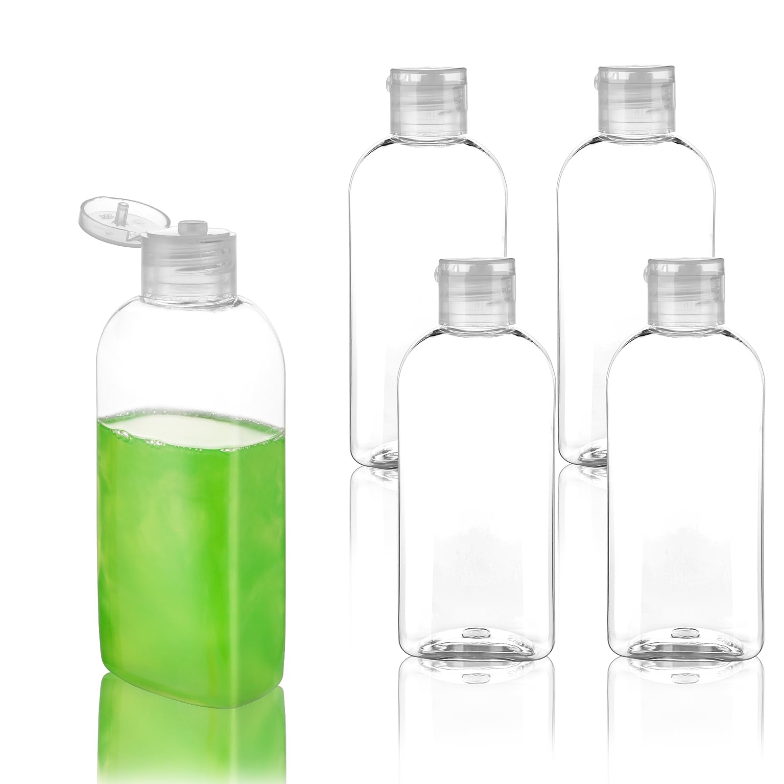 Kitchen Gims Travel Size Containers Plastic Travel Bottles Leak Proof Squeeze Bottles With Flip Cap Tsa Approved 3.4Oz/100Ml Tra