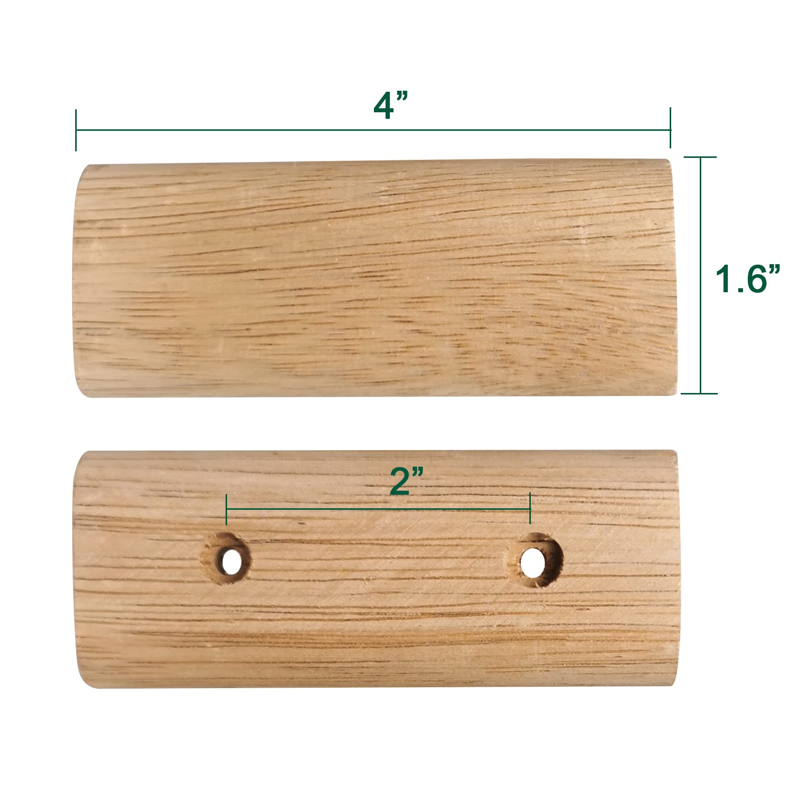 Quantfire 4" Wood Block Replacement for Big Green Egg - Light Brown, Includes Screws