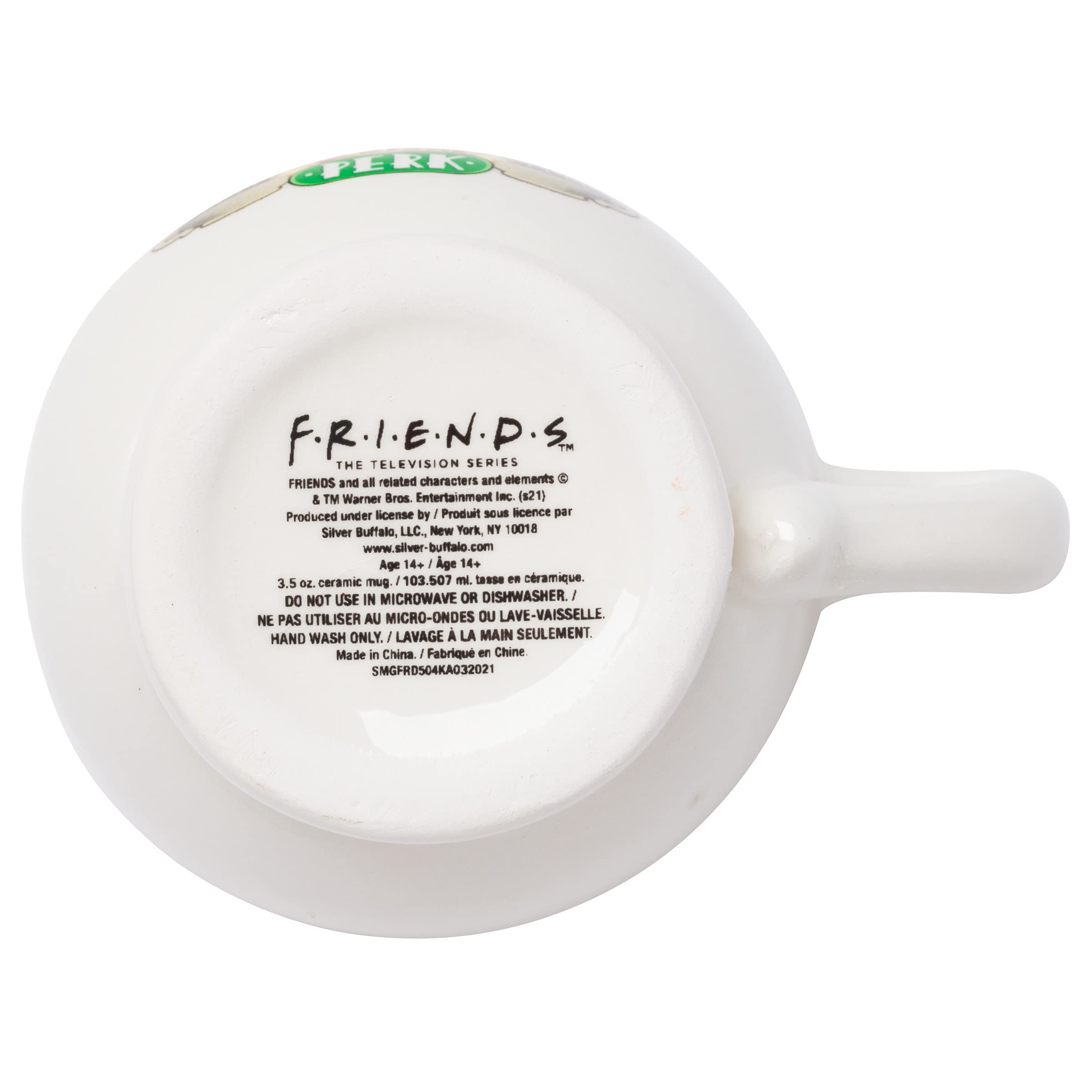 Friends Central Perk 3-Piece 3.5-Ounce Ceramic Sculpted Mini Cup Set