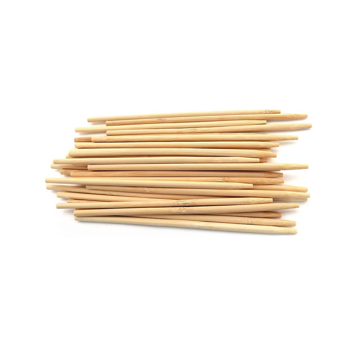 Bamboomn - 5Mm Semi-Point Candy Apple Bamboo Skewers - 10'' (25Cm) - 100 Pieces