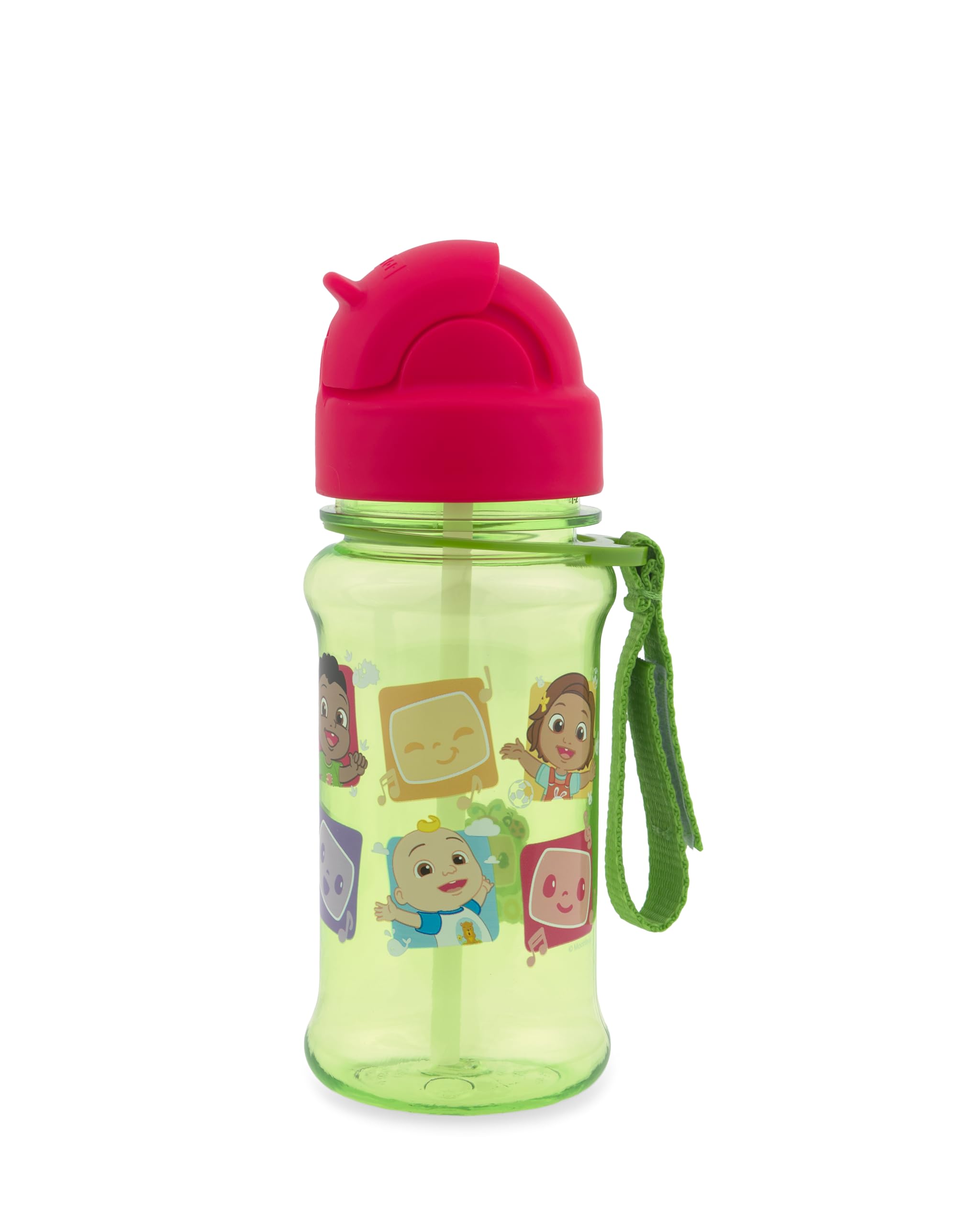 Skip Hop x CoComelon Toddler Sippy Cup with Straw Holds 12oz. BPA-Free & PVC-Free, Tritan Renew Kids Reusable Water Bottle with 