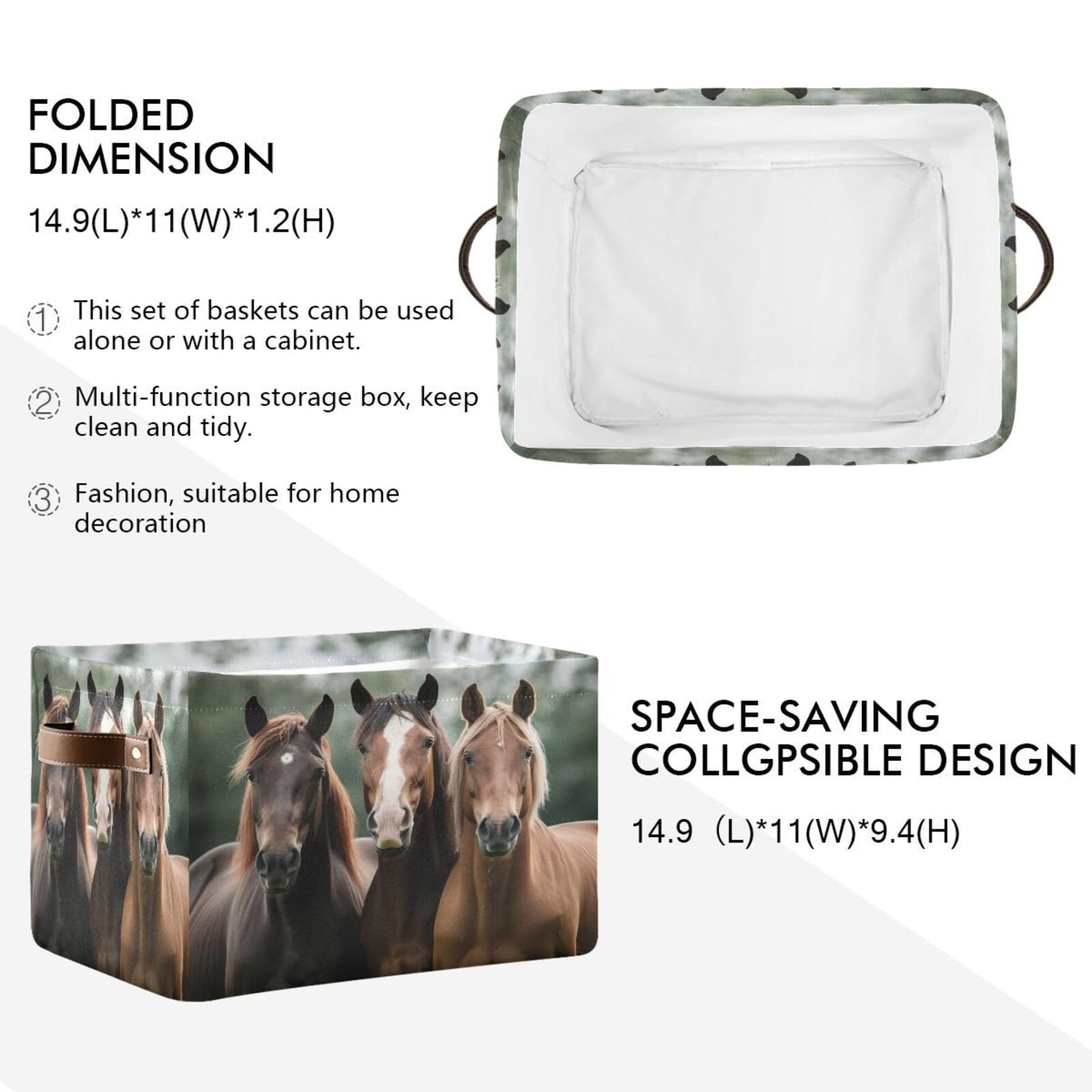 Staytop Large Storage Basket Collapsible Toy Storage Bins Waterproof Laundry Basket With Handle.Used For Home Closets, Offices,