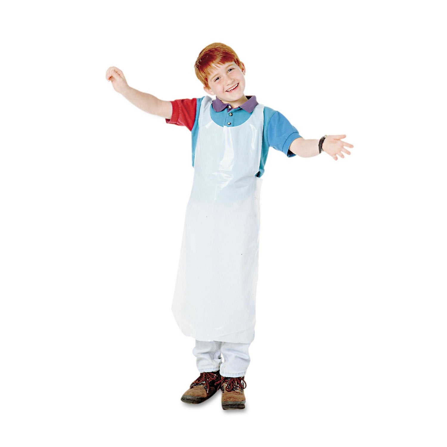 Baumgartens 64620 Disposable Apron, Polypropylene, One Size Fits All, White, 100/Pack