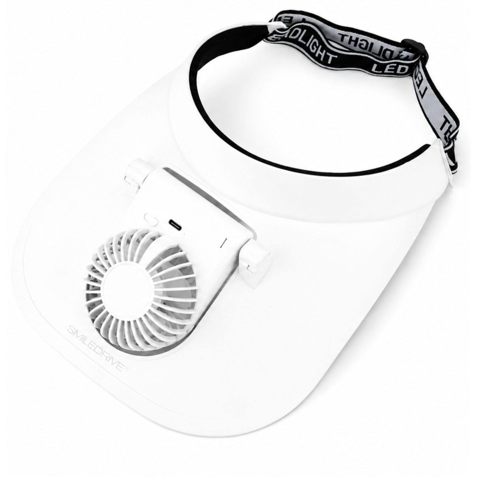 Smiledrive Cooling Fan Cap With Rechargeable Fan | White